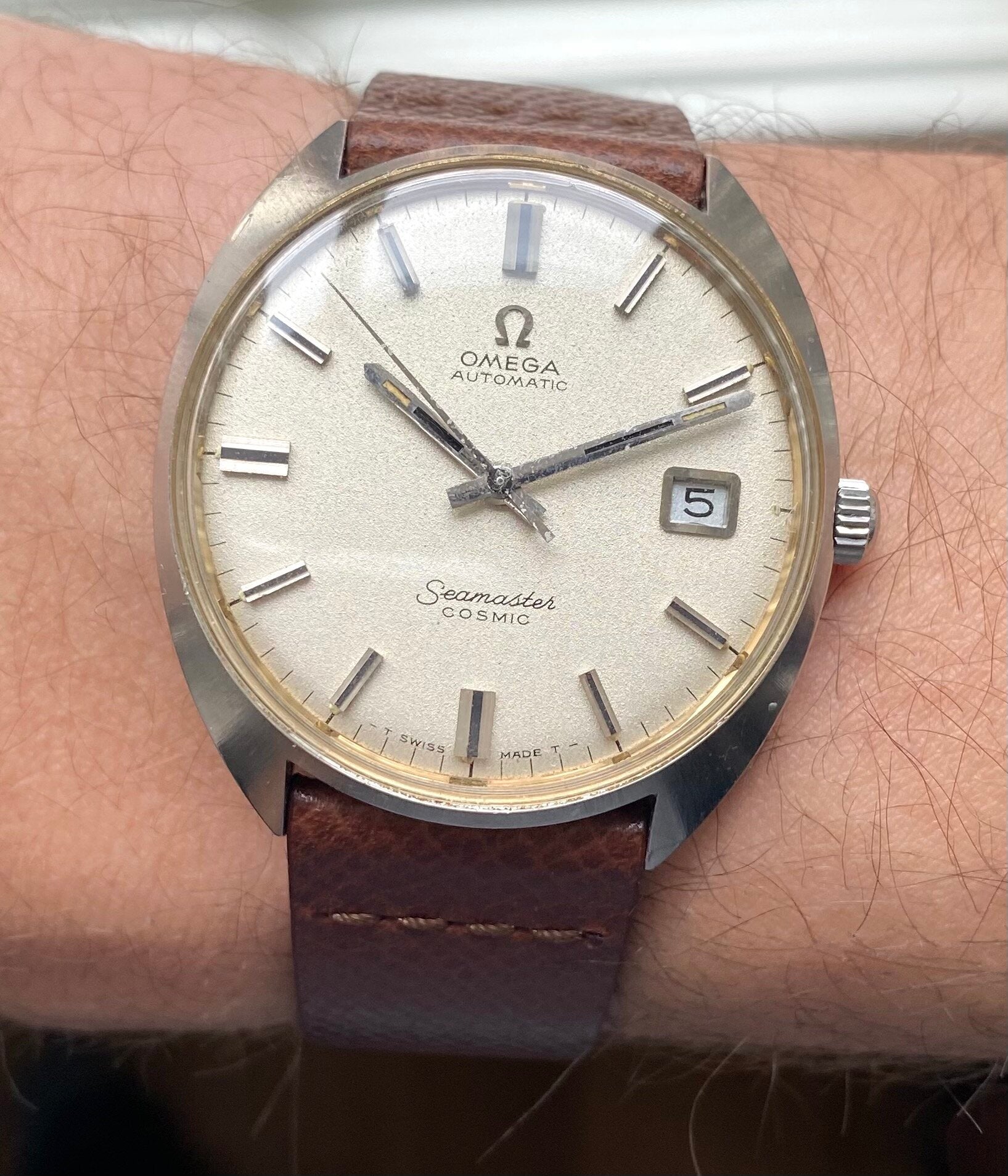 Omega Seamaster Cosmic — "Pebble" Dial