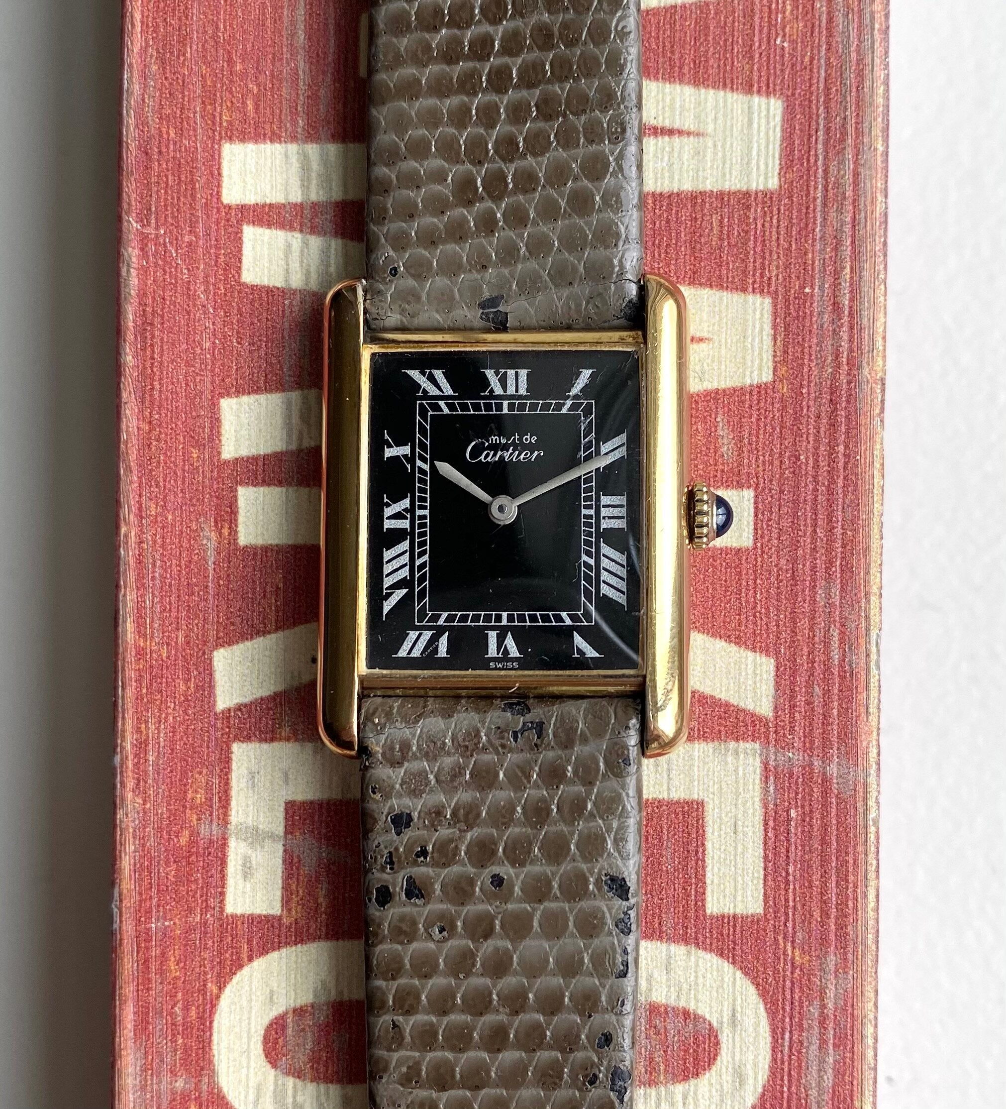 Must de Cartier Tank — Black Roman Numeral Dial