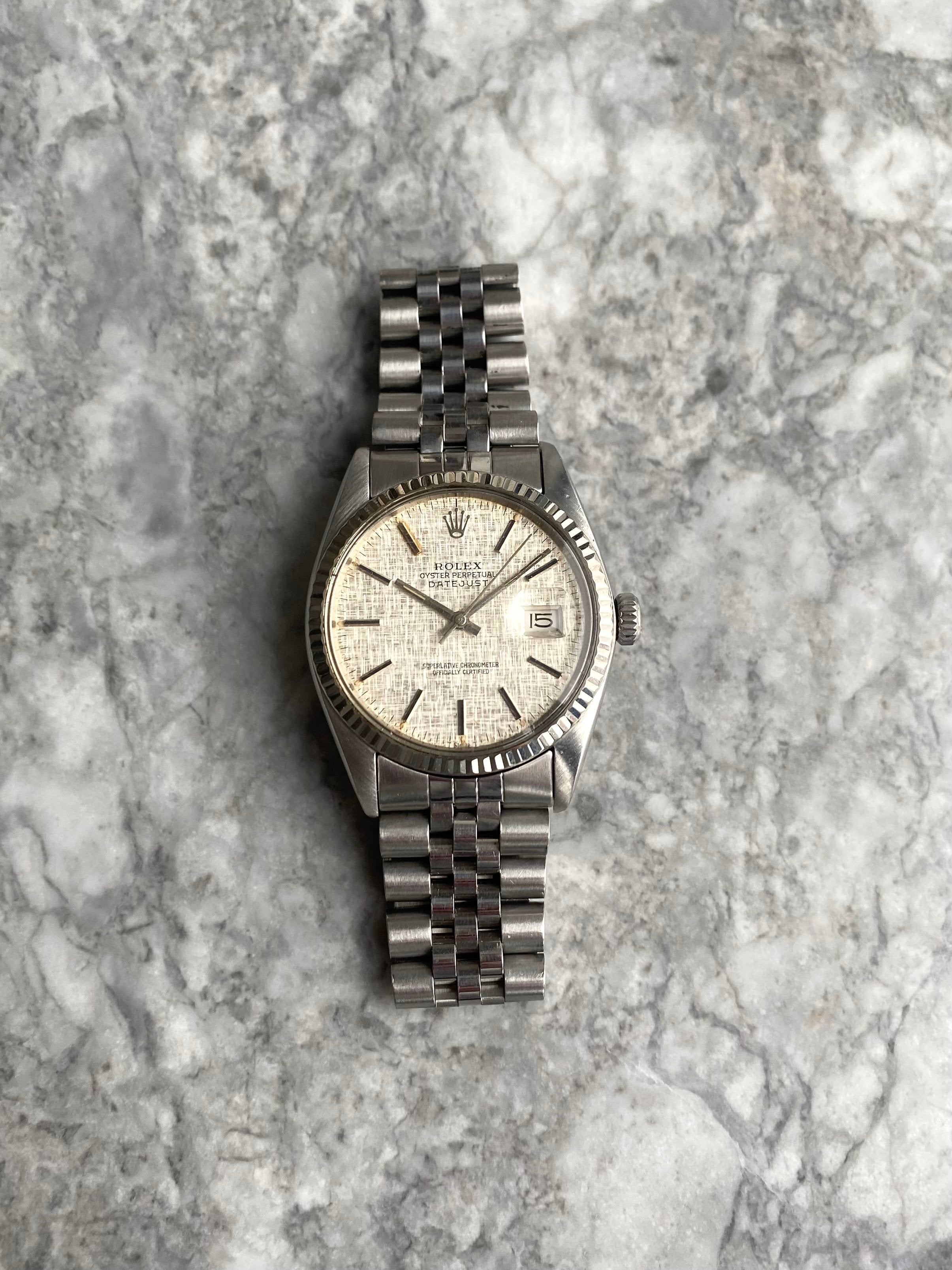 Rolex Datejust 16014 - Silver Linen Dial.