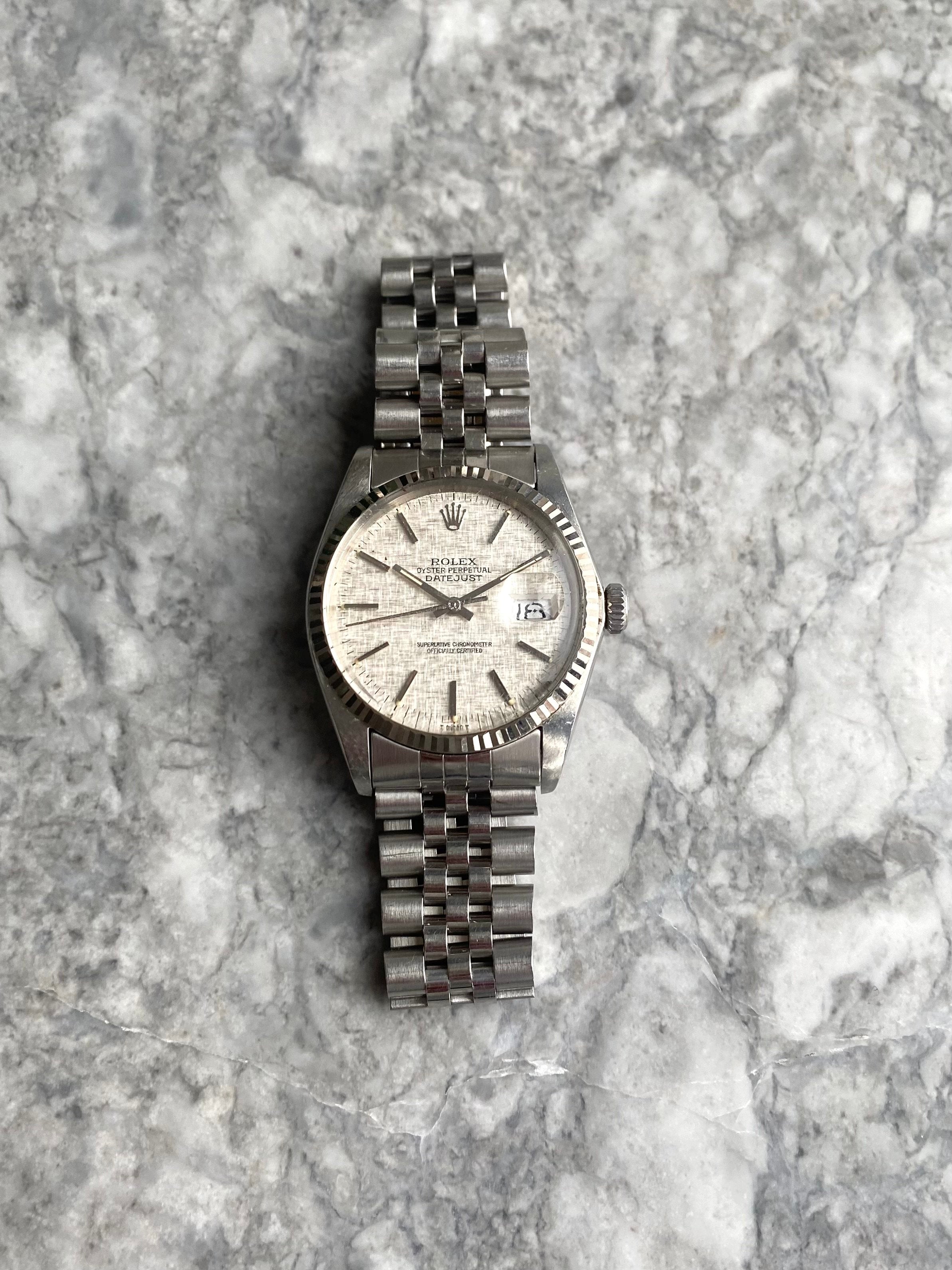 Rolex Datejust 16014 - Silver Linen Dial.