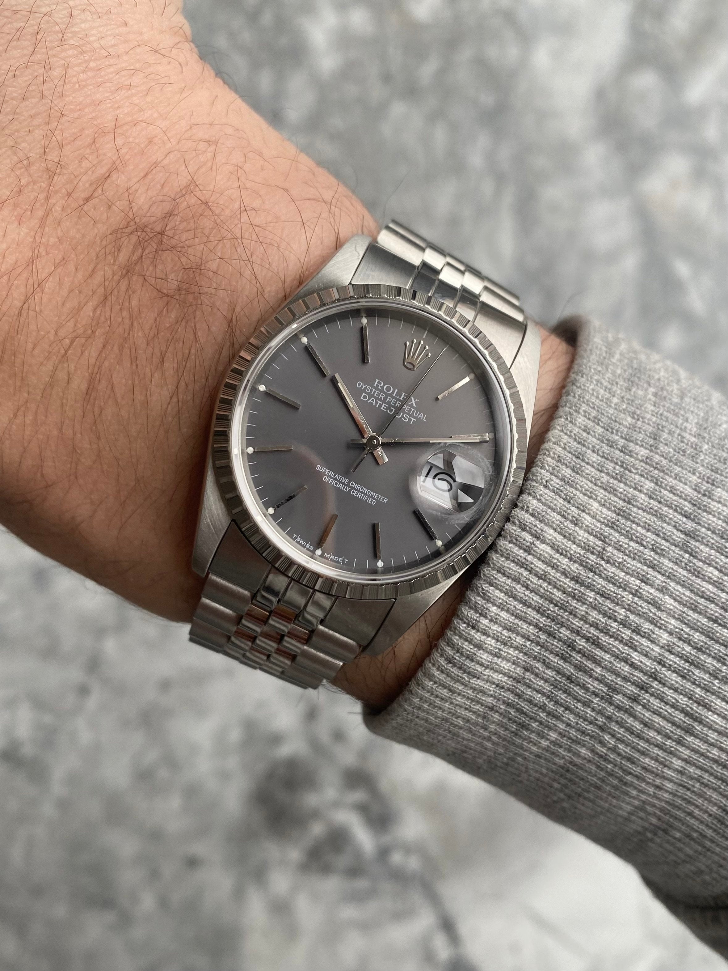 Rolex Datejust 16220 - Grey Dial.