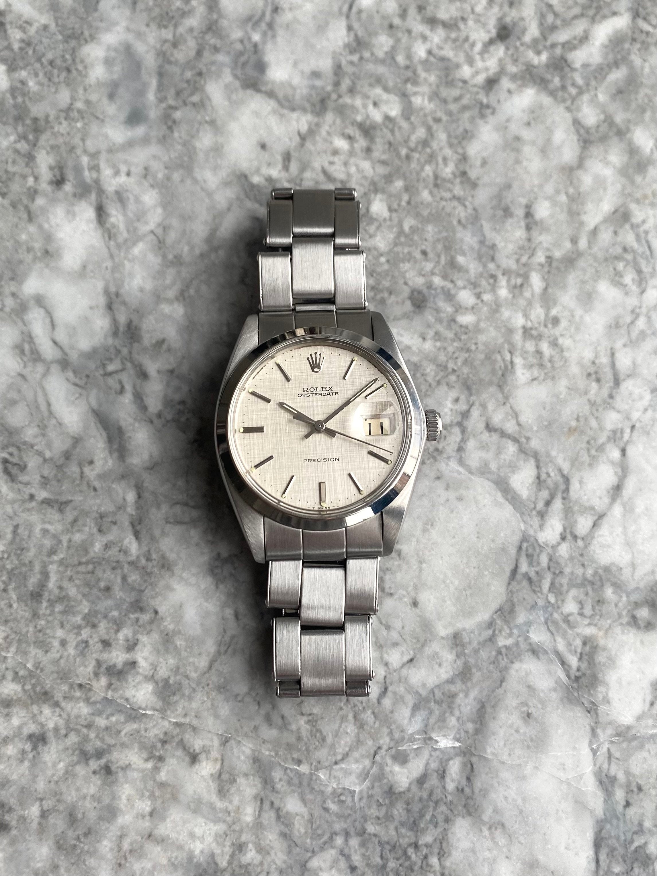 Oysterdate Precision 6694 - Silver Linen Dial