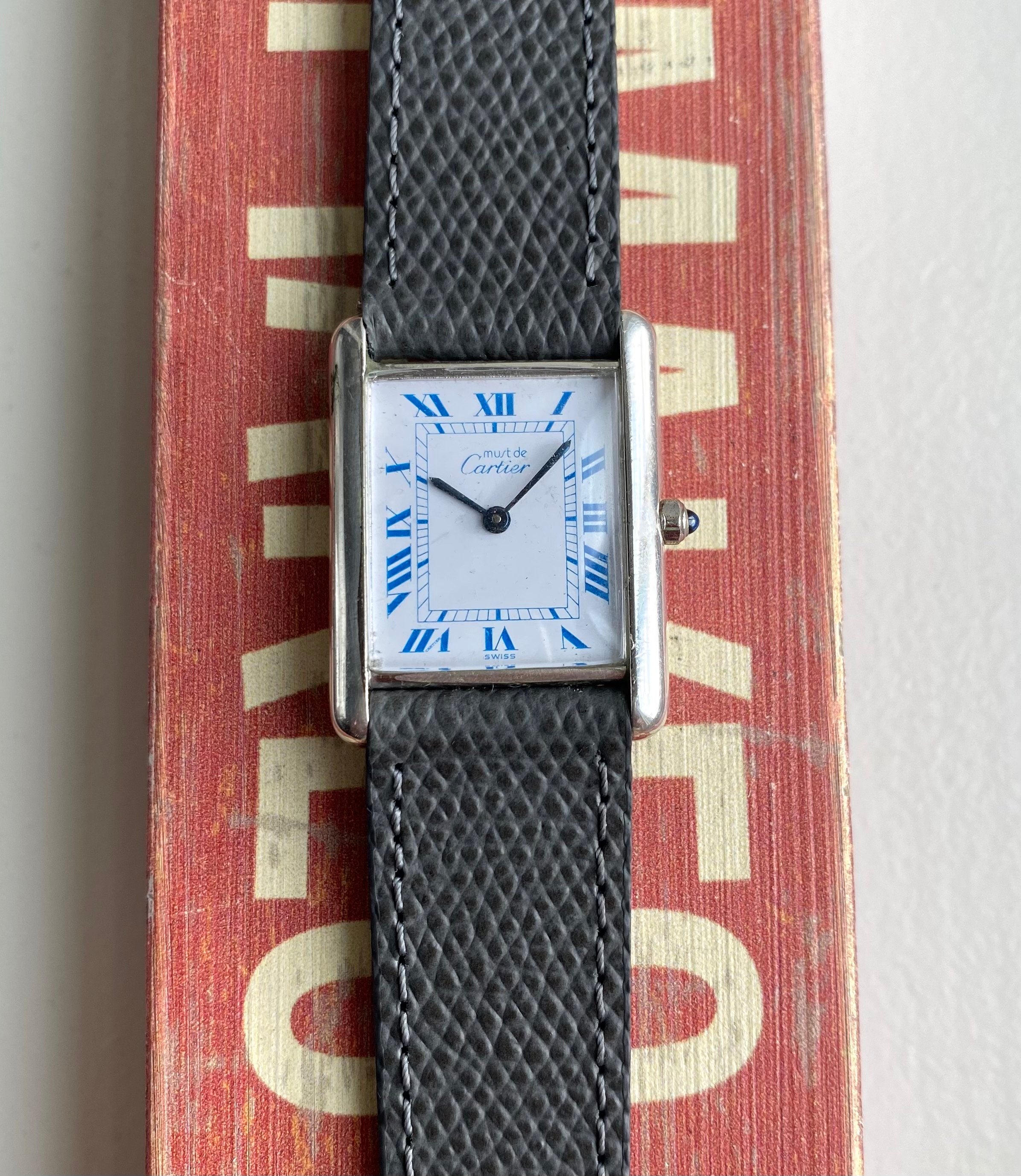 Cartier Tank — Blue Roman Numerals