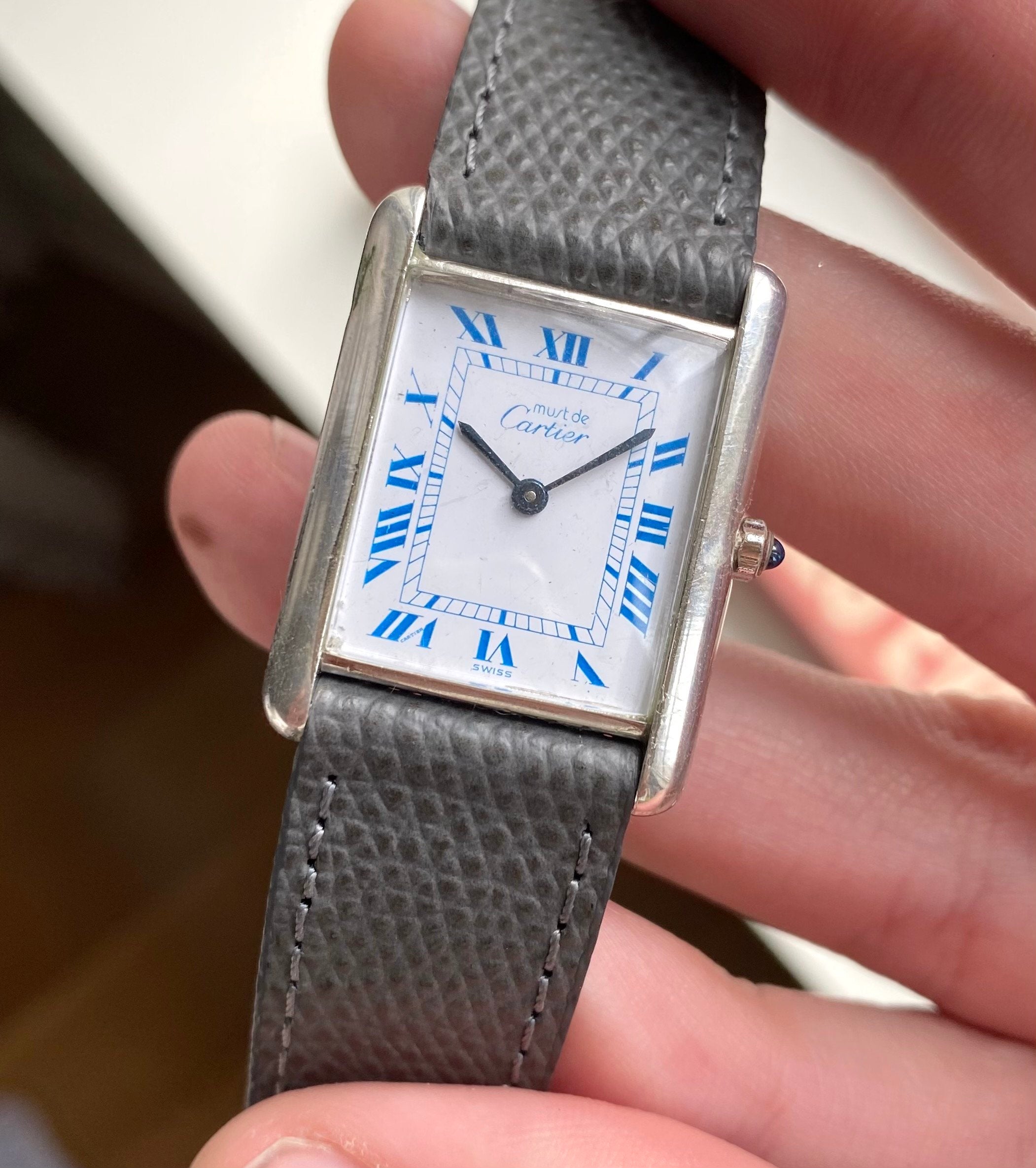 Cartier Tank — Blue Roman Numerals