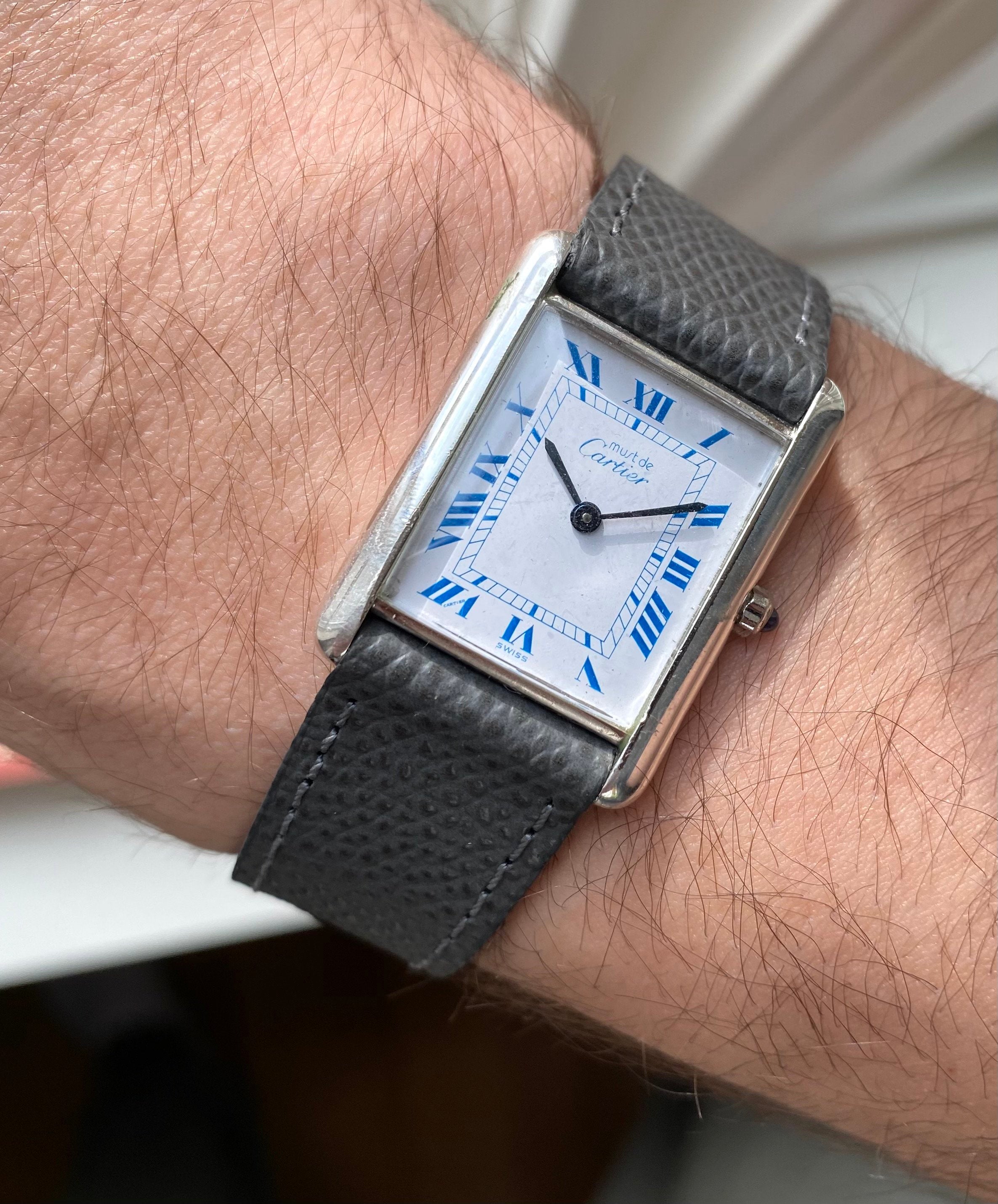 Cartier Tank — Blue Roman Numerals