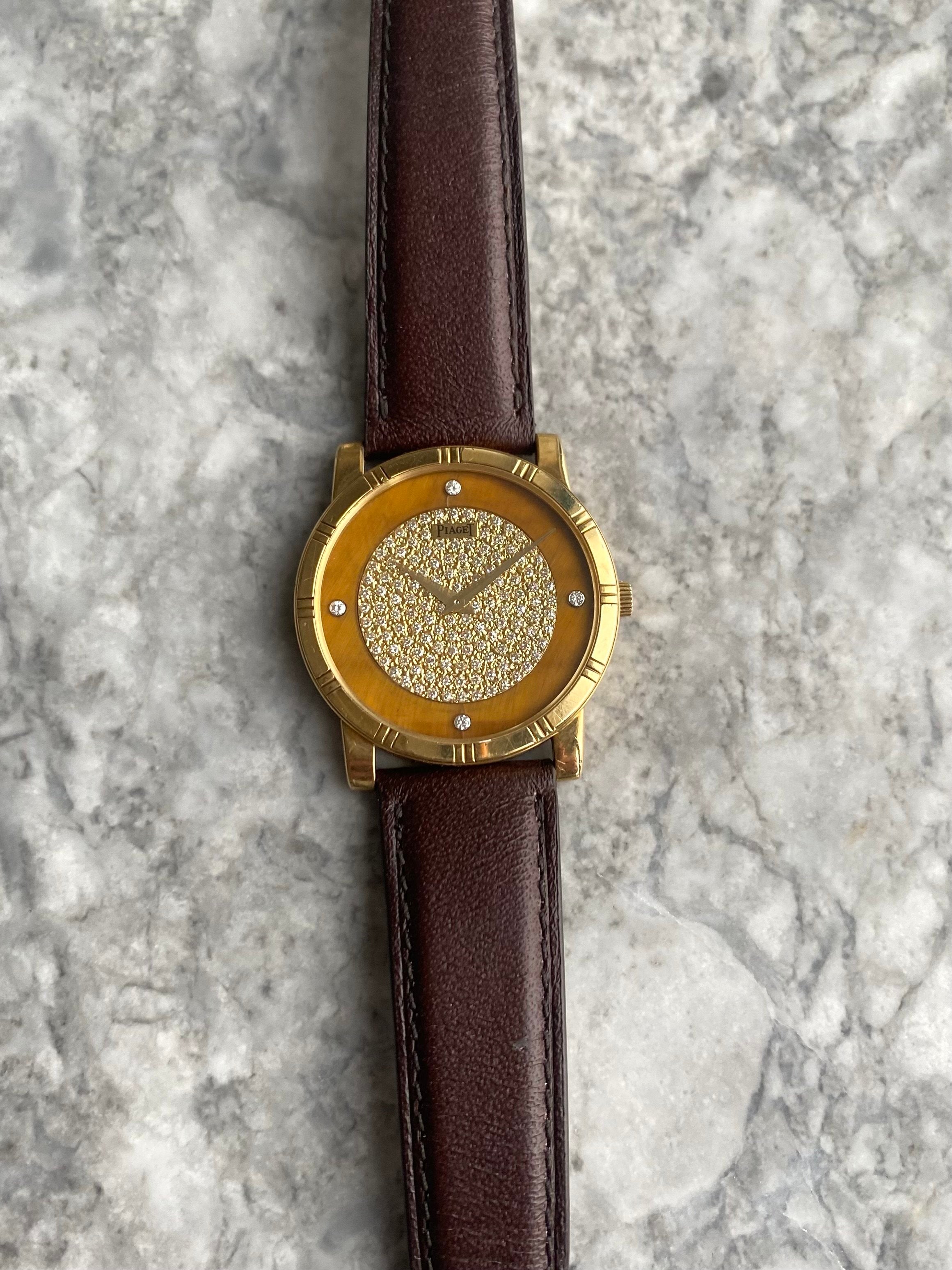 Piaget 18K Yellow Gold - Tiger Eye Diamond Dial.