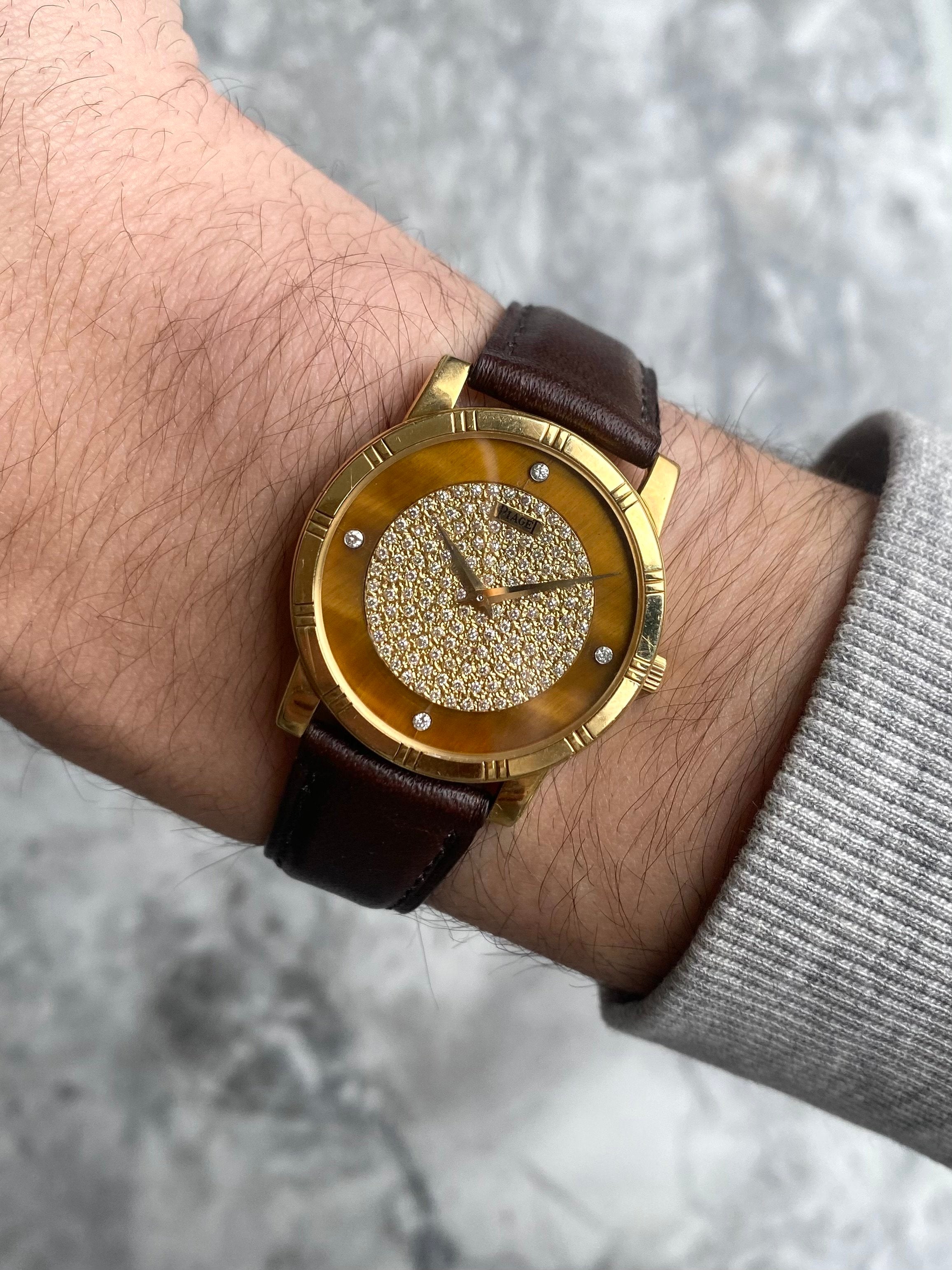 Piaget 18K Yellow Gold - Tiger Eye Diamond Dial.