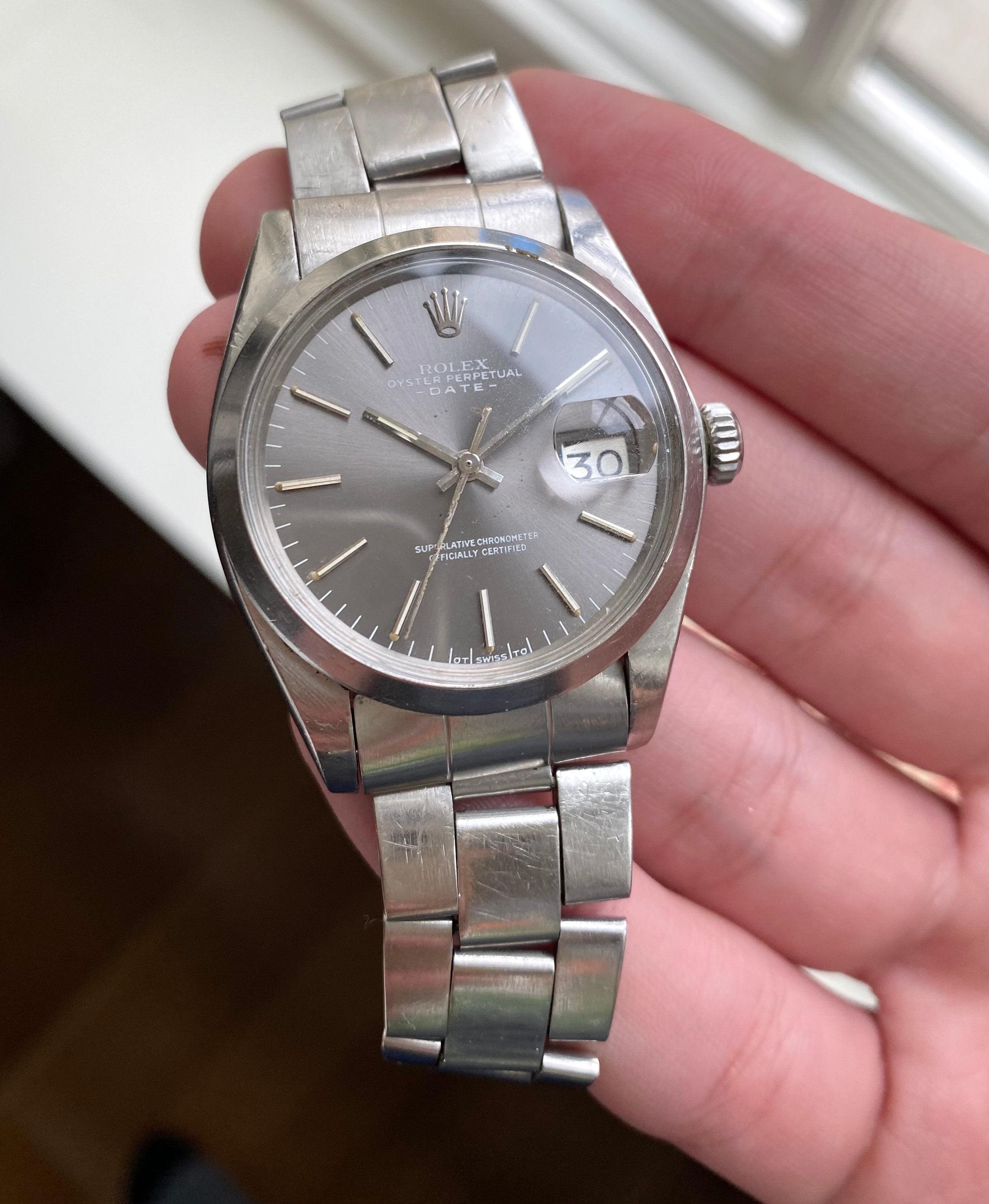 Rolex Oyster Perpetual ref. 1500 — Grey Sigma Dial