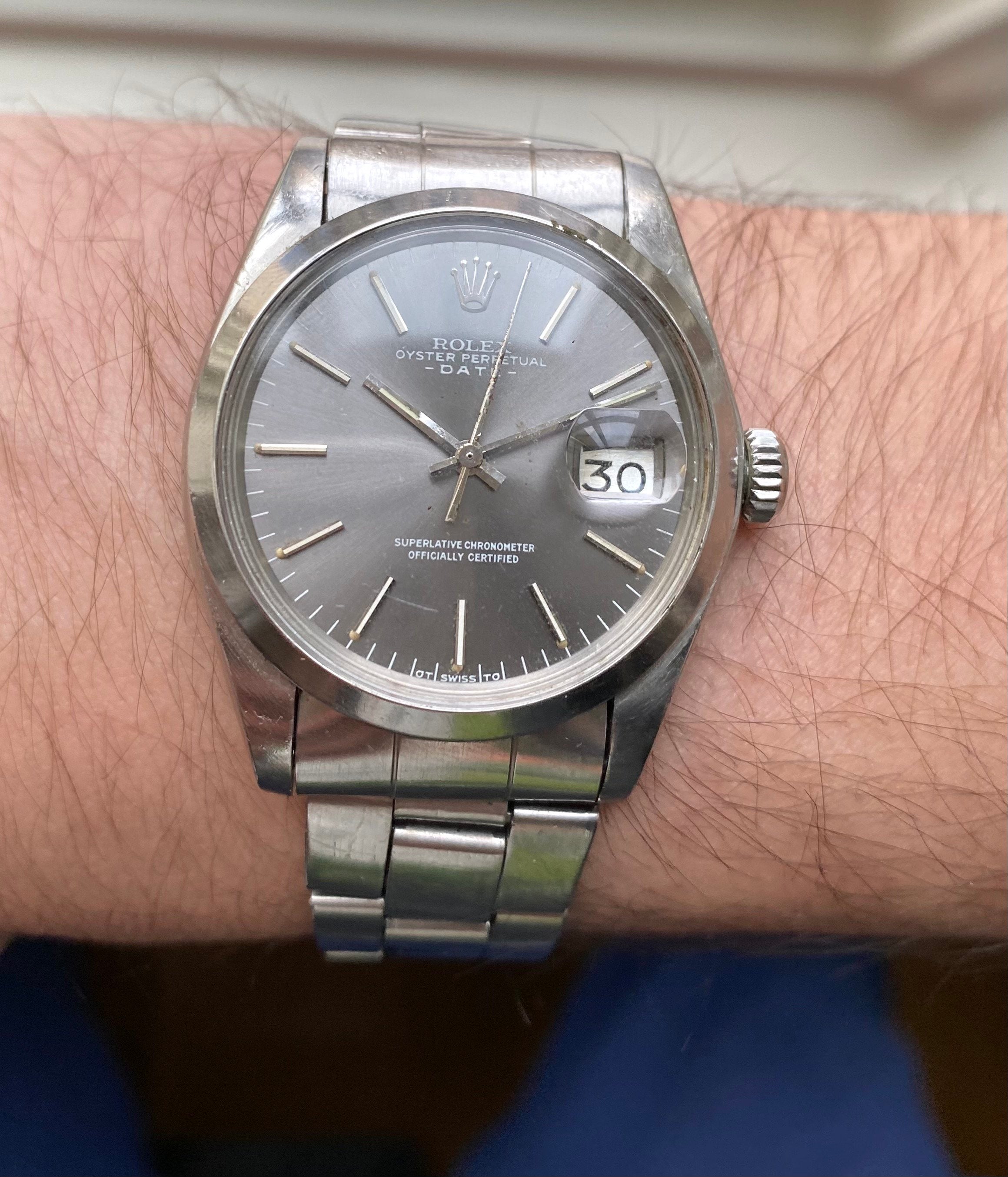 Rolex Oyster Perpetual ref. 1500 — Grey Sigma Dial