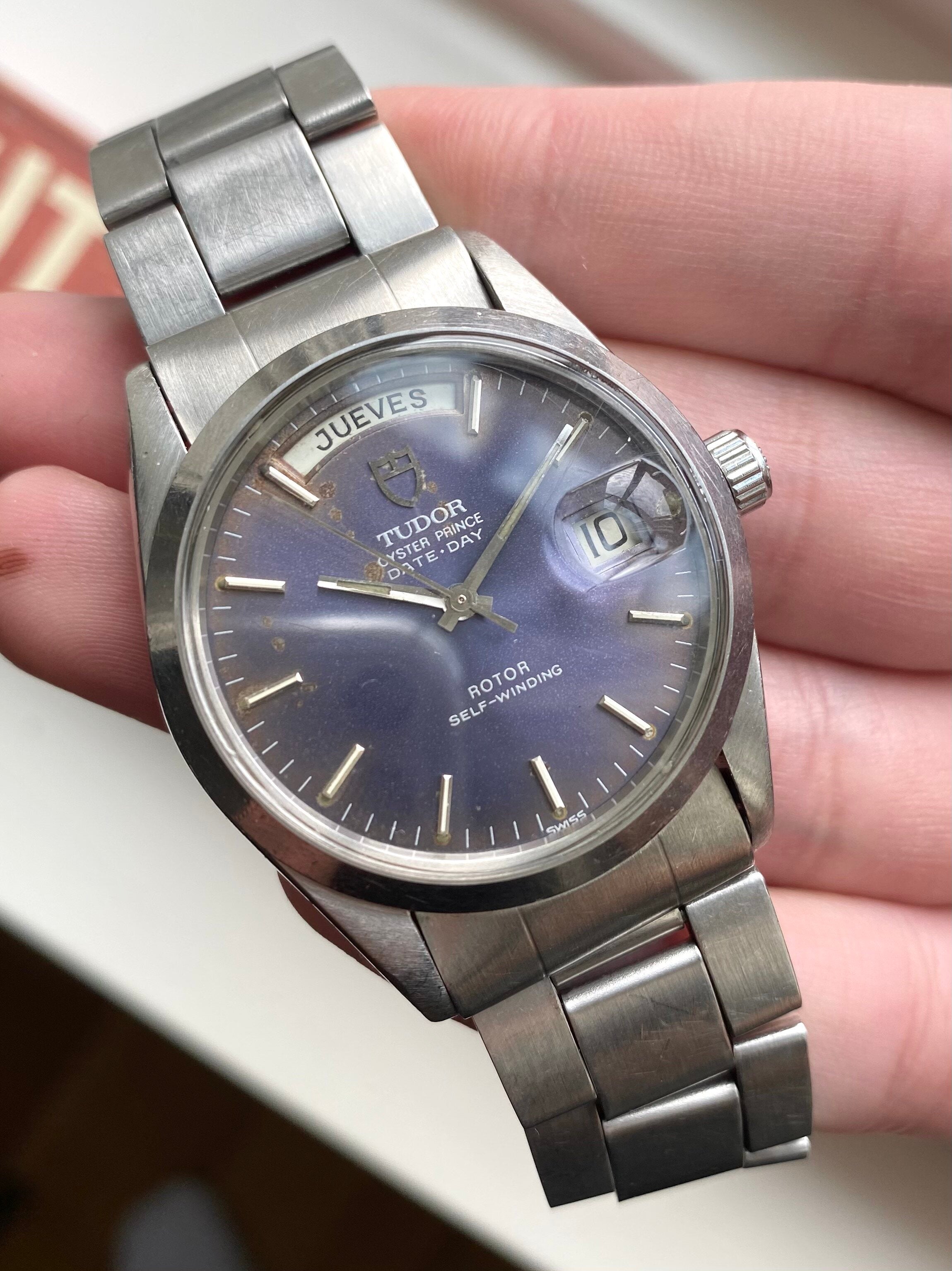 Tudor Date-day — Blue "Purplish" Dial