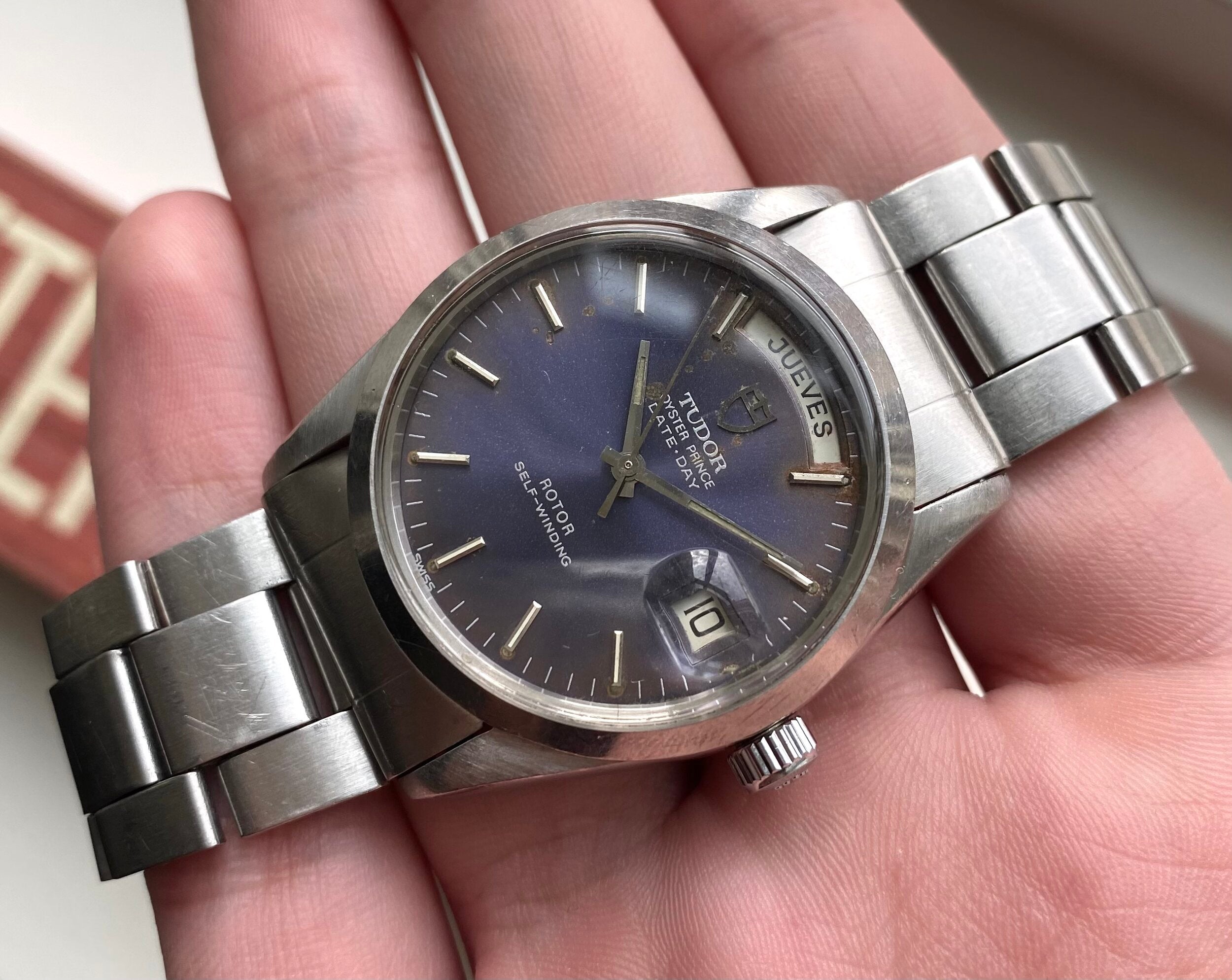 Tudor Date-day — Blue "Purplish" Dial