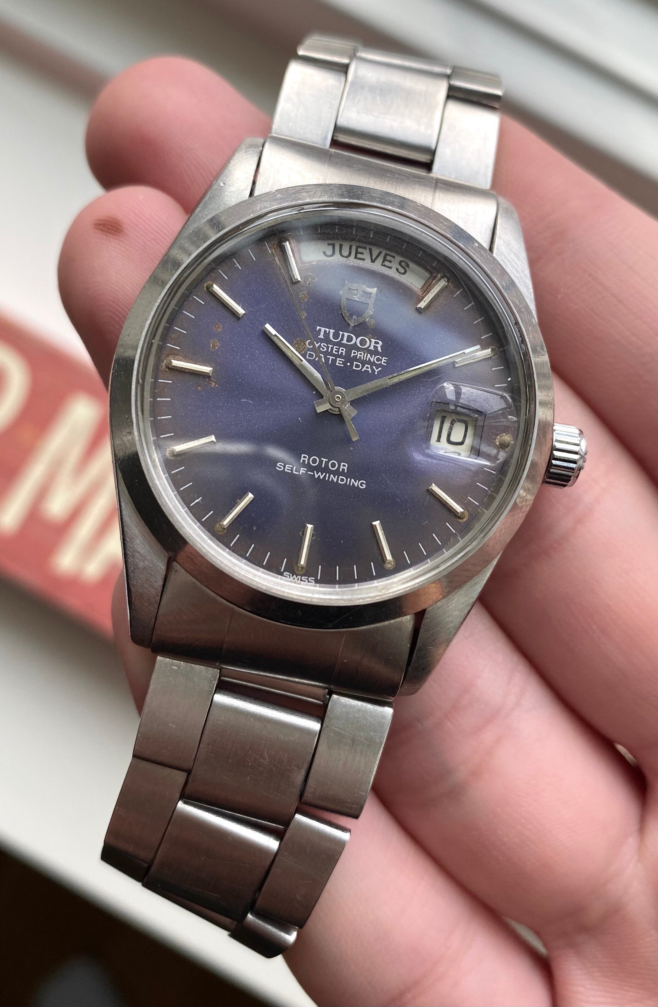 Tudor Date-day — Blue "Purplish" Dial