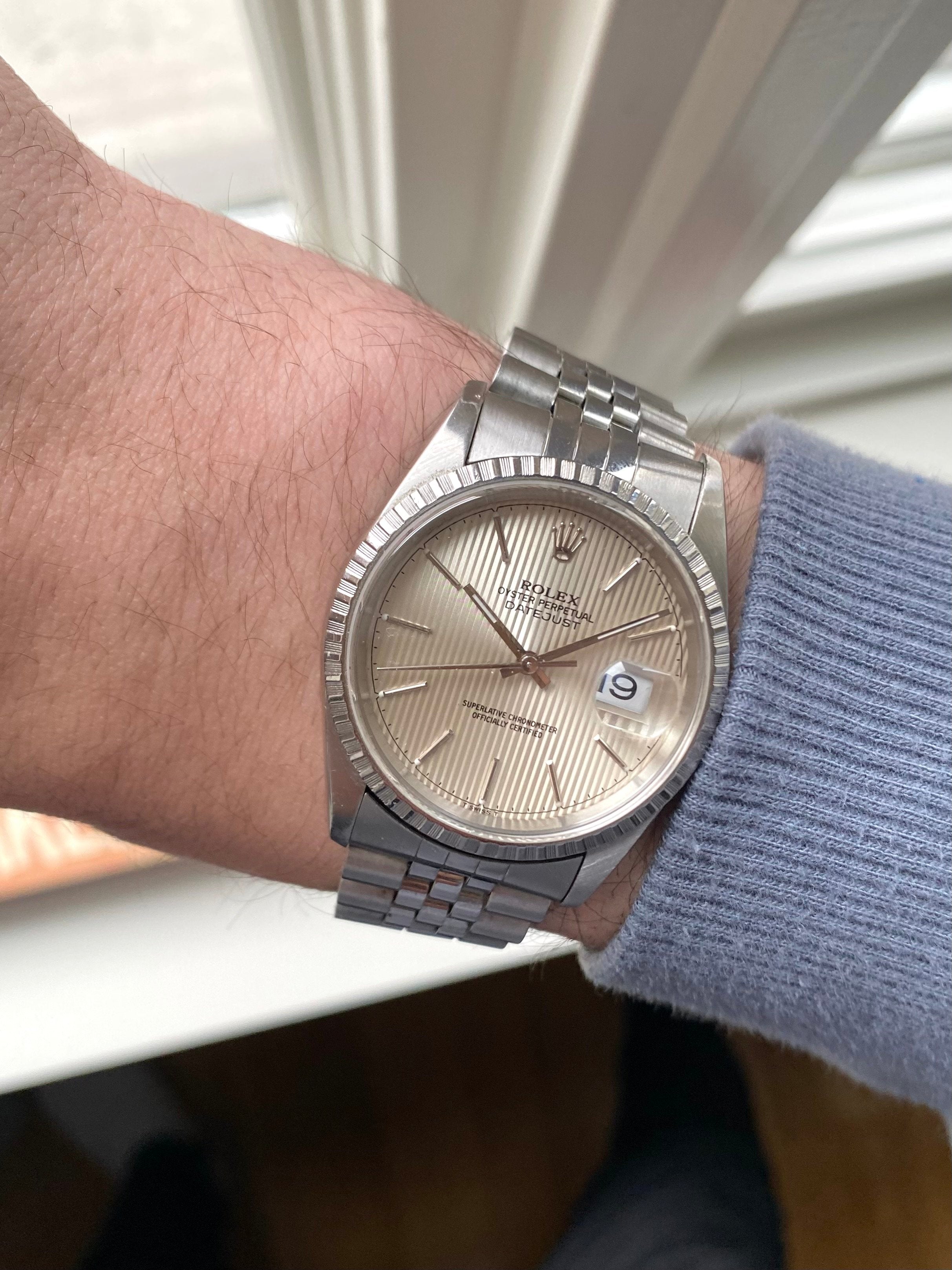 Rolex Datejust 16220 - Silver Tapestry