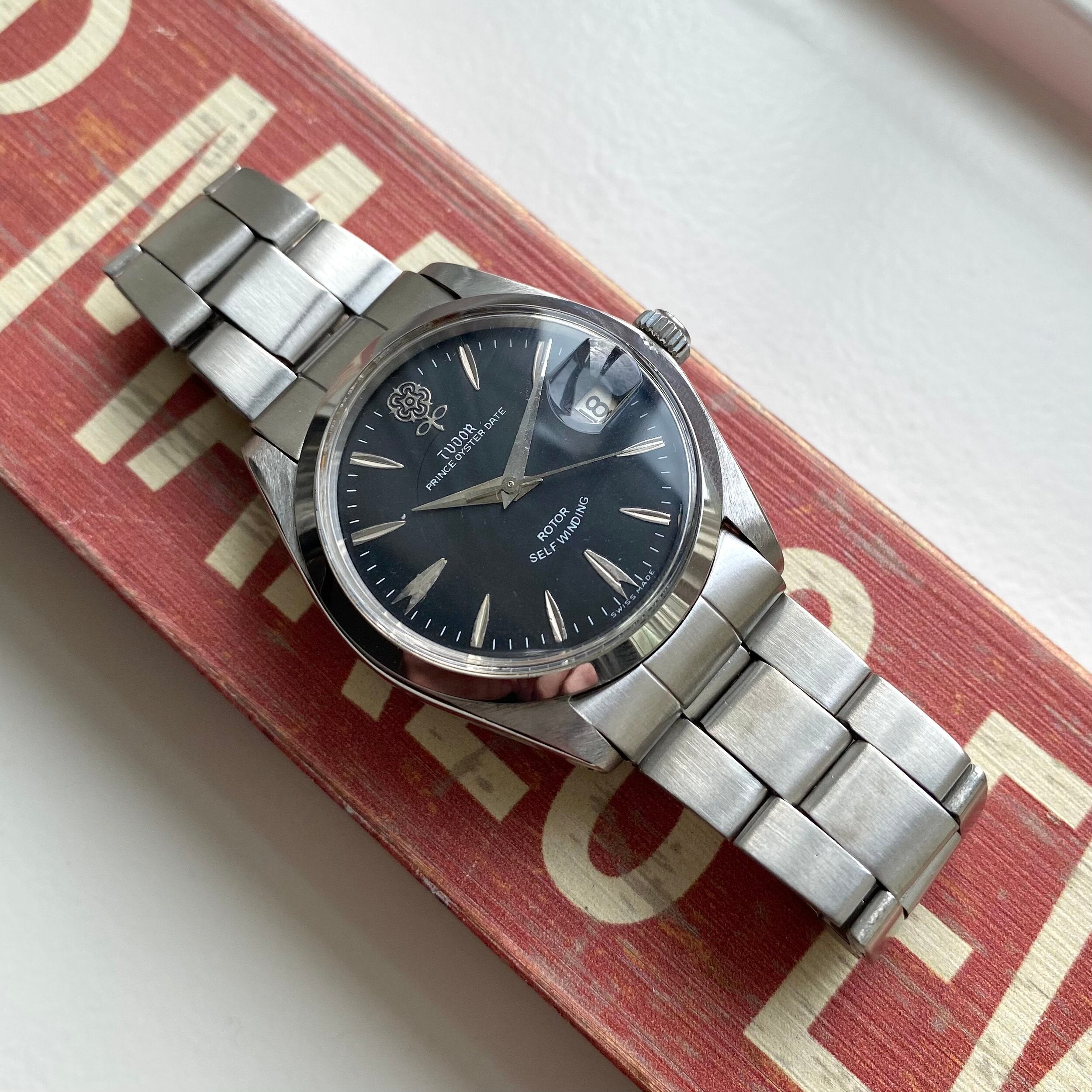 Tudor Oysterdate — Black "Rose" Dial