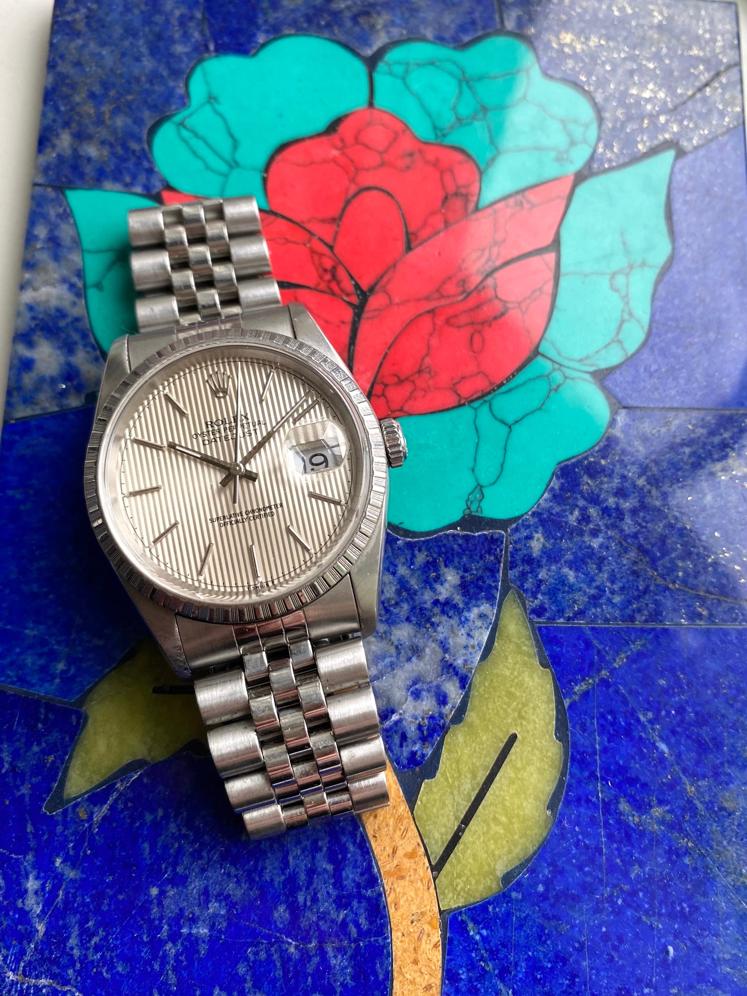 Rolex Datejust 16220 - Silver Tapestry