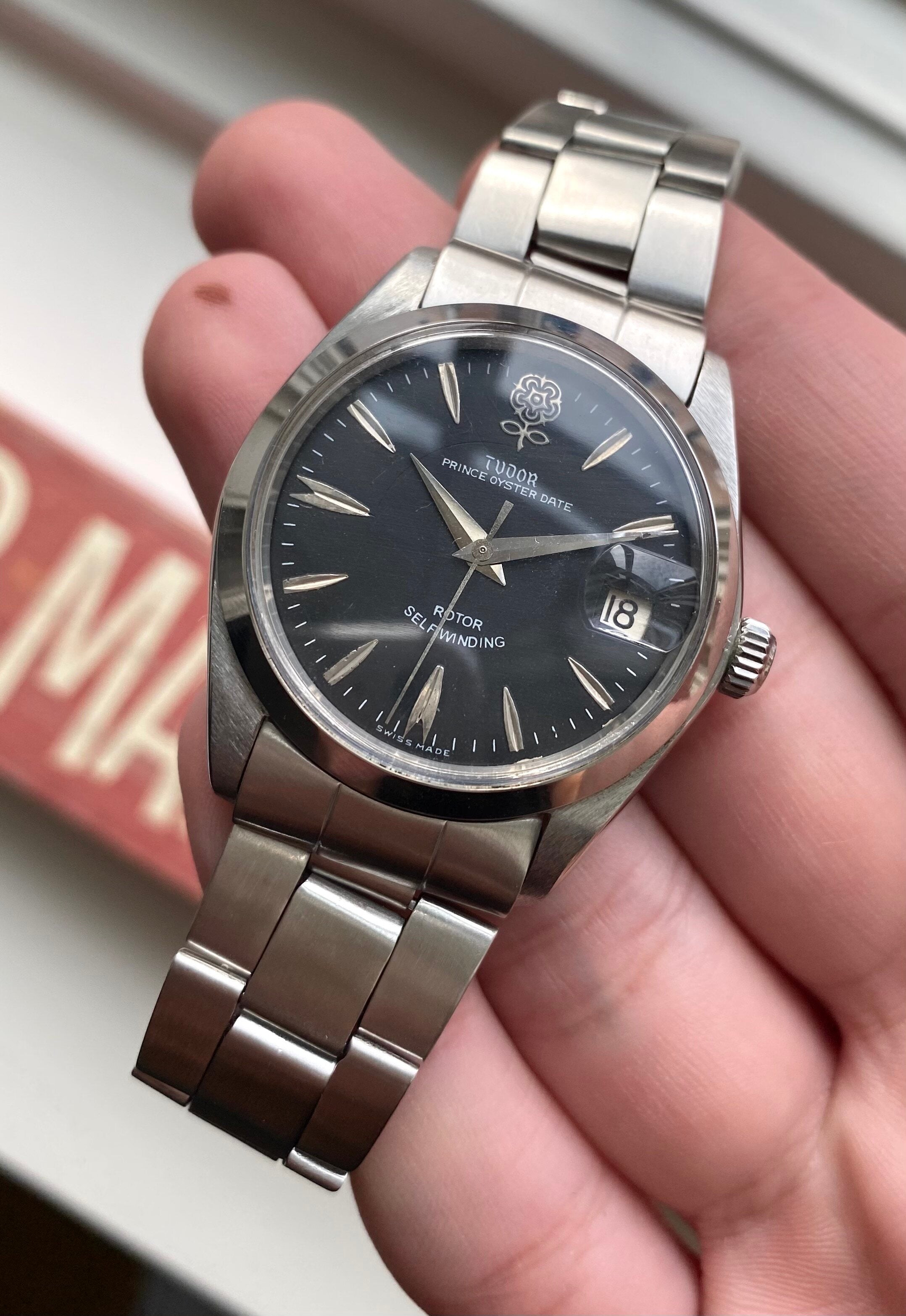 Tudor Oysterdate — Black "Rose" Dial