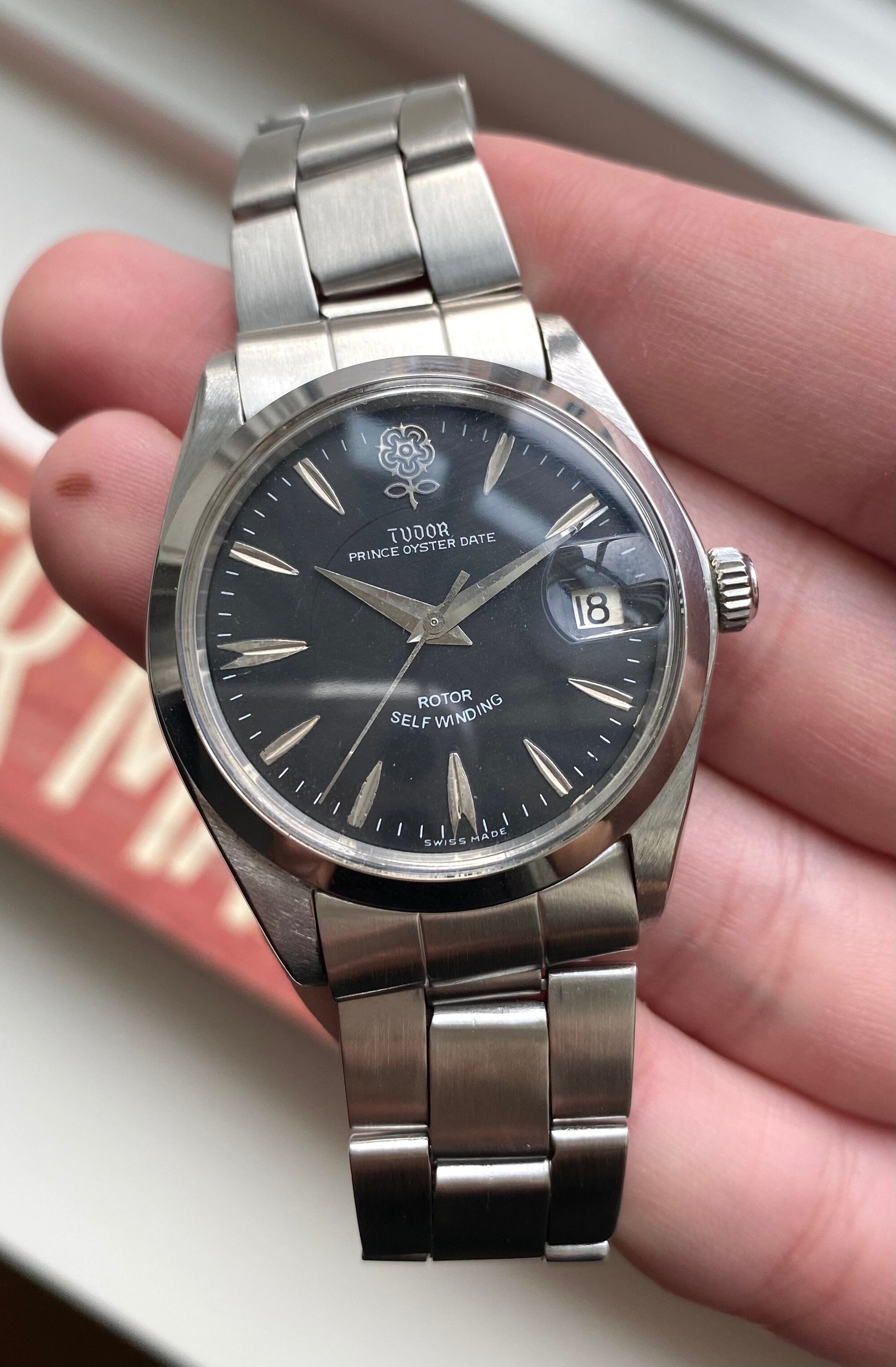 Tudor Oysterdate — Black "Rose" Dial