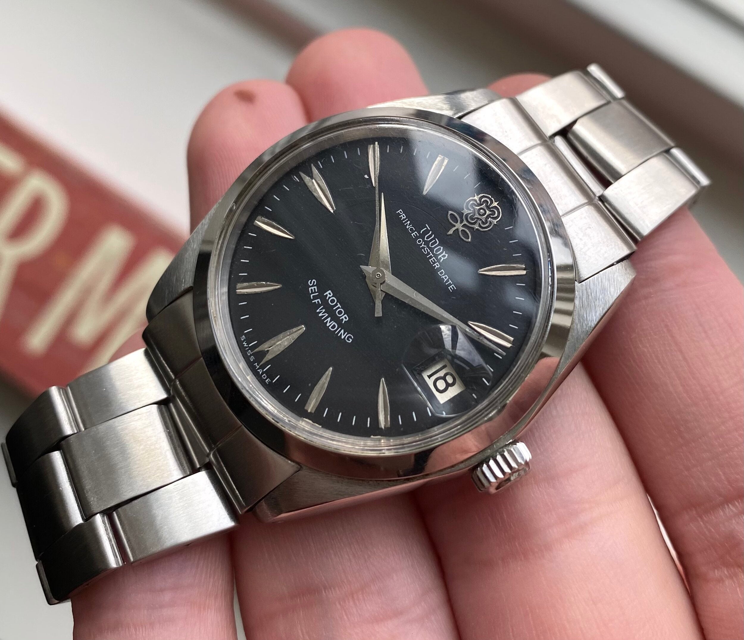 Tudor Oysterdate — Black "Rose" Dial