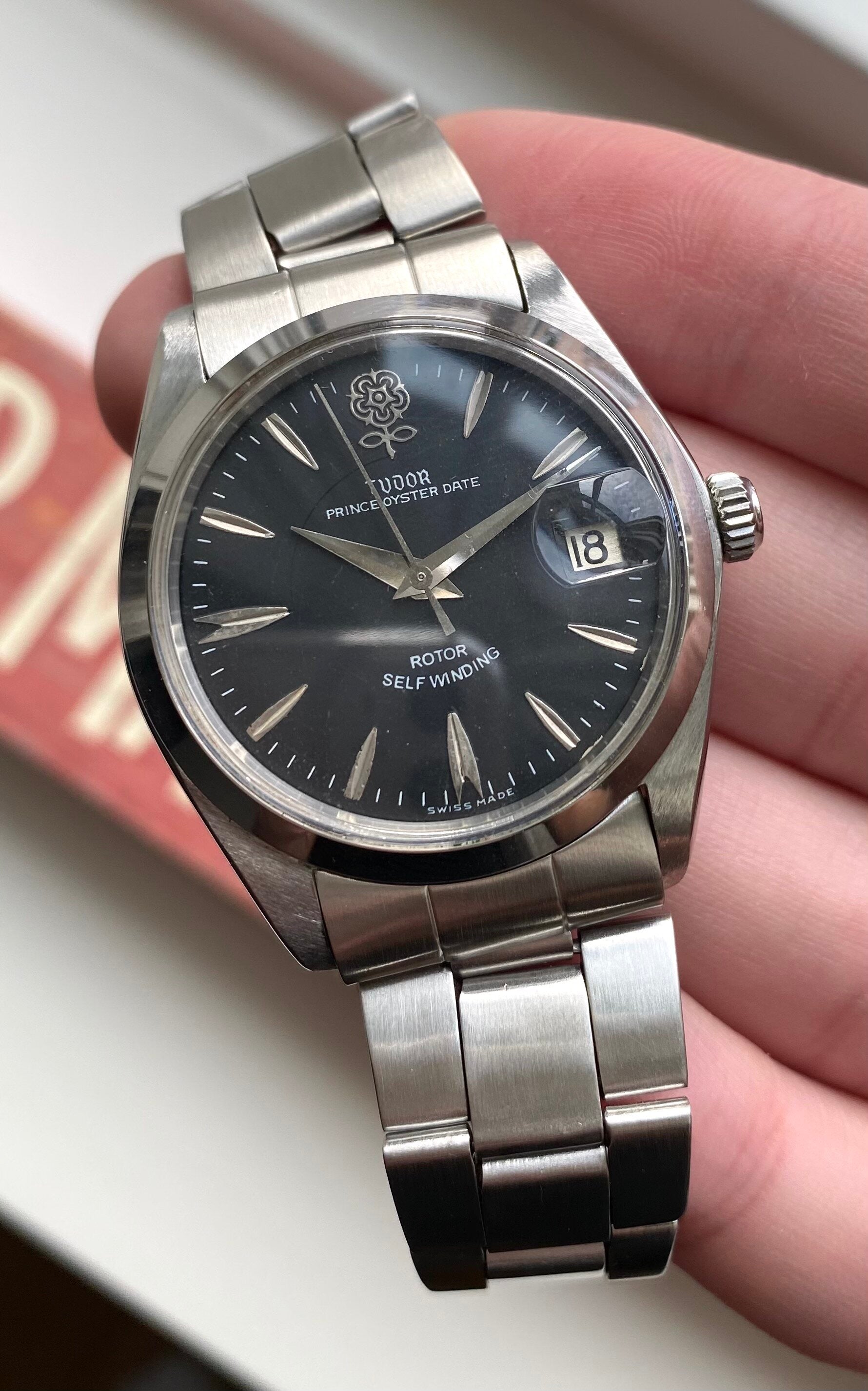 Tudor Oysterdate — Black "Rose" Dial