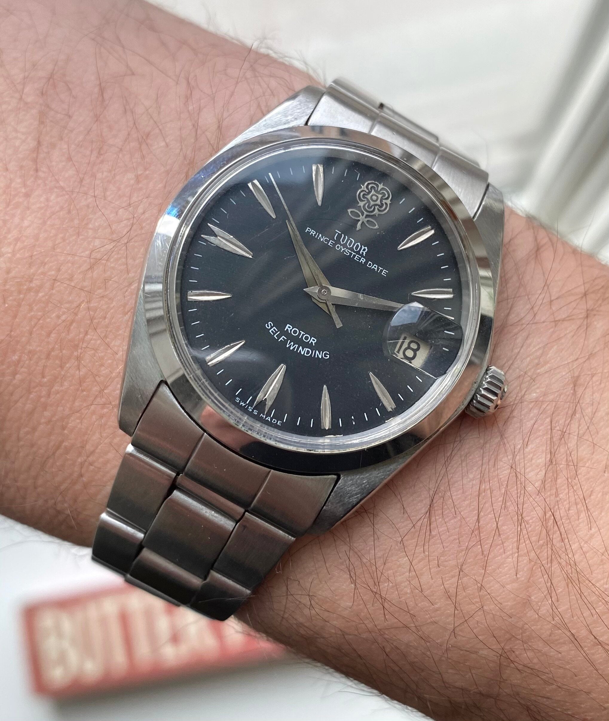 Tudor Oysterdate — Black "Rose" Dial