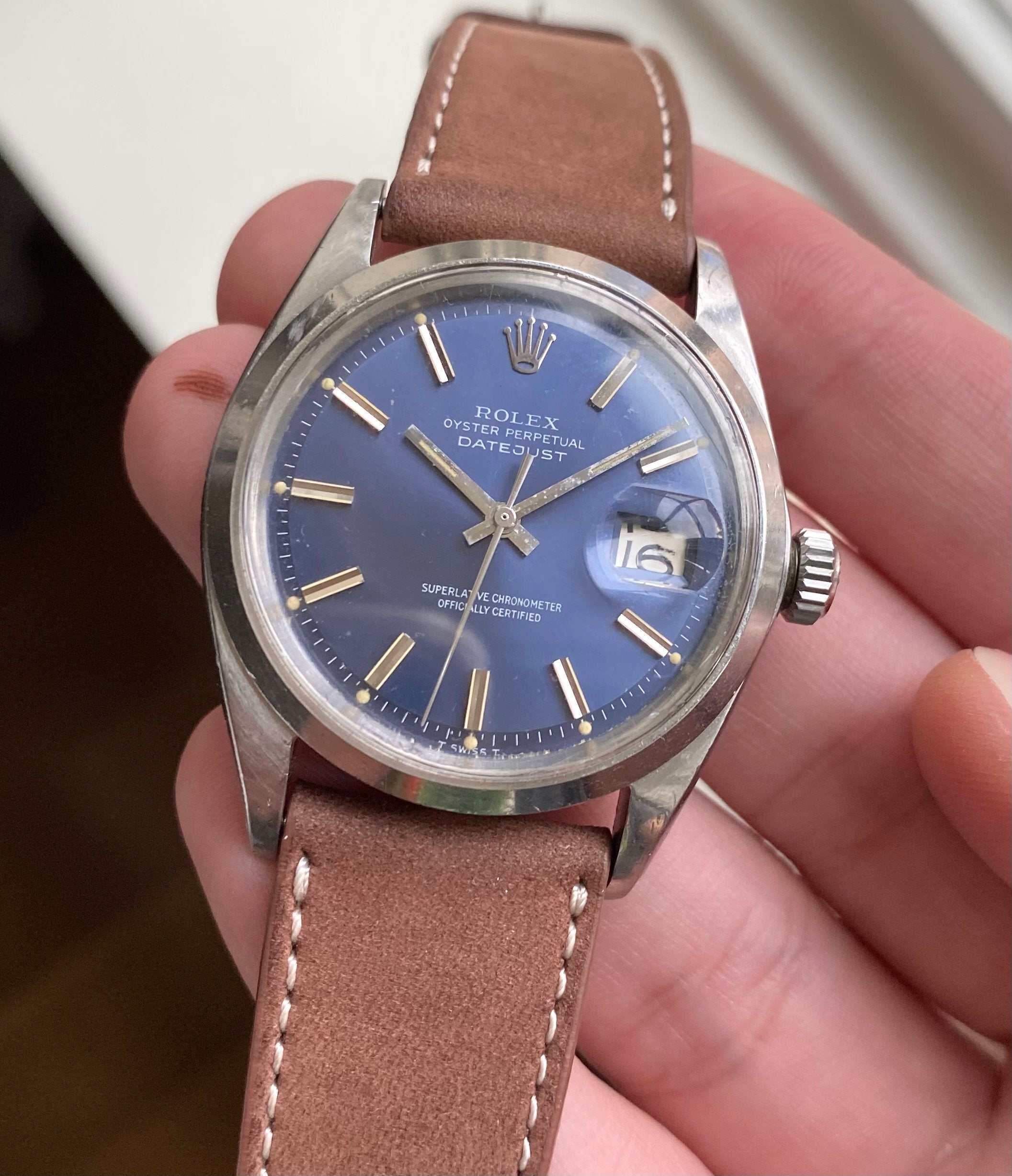 Rolex Datejust ref. 1600 — Blue Dial