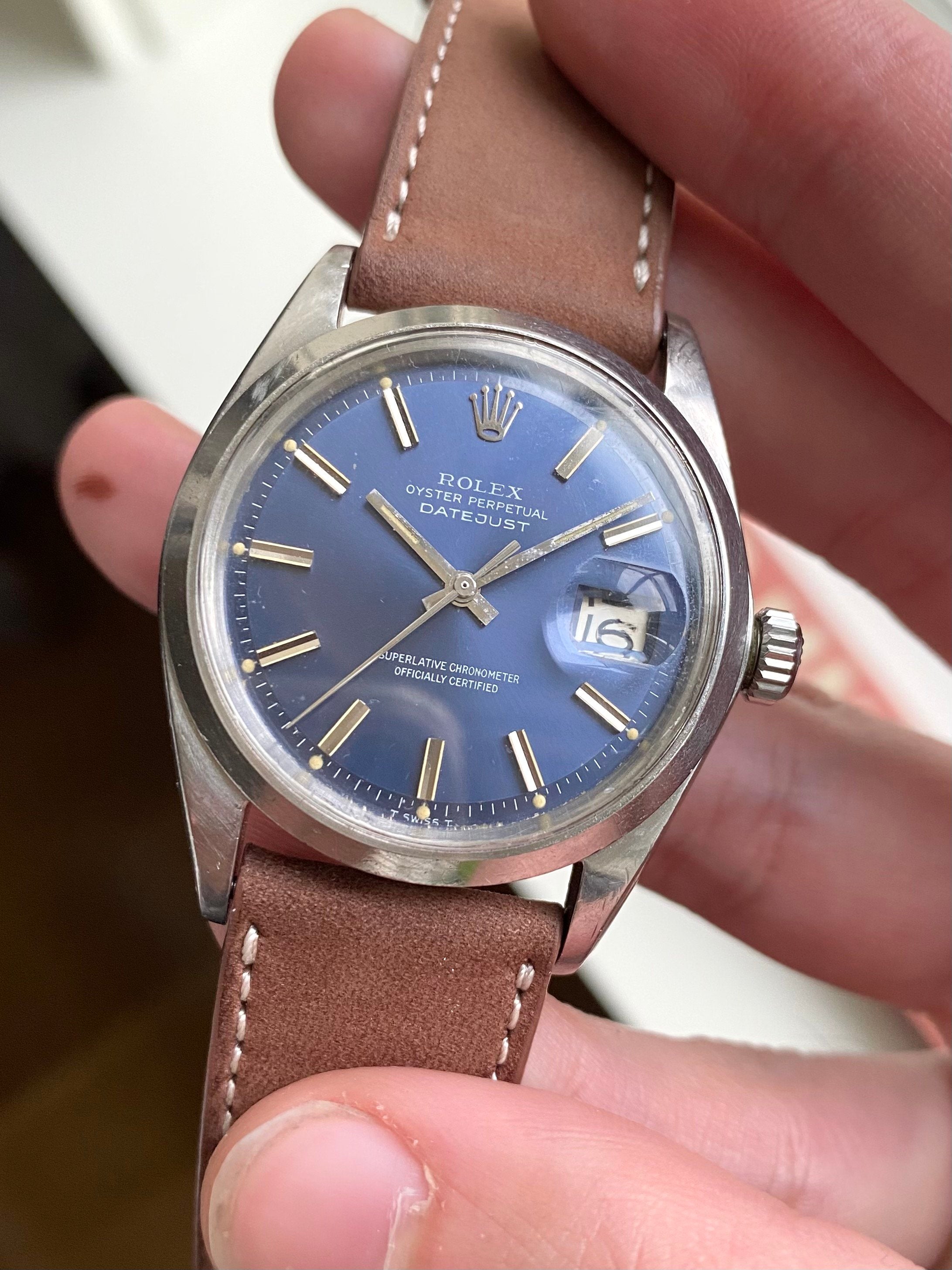 Rolex Datejust ref. 1600 — Blue Dial