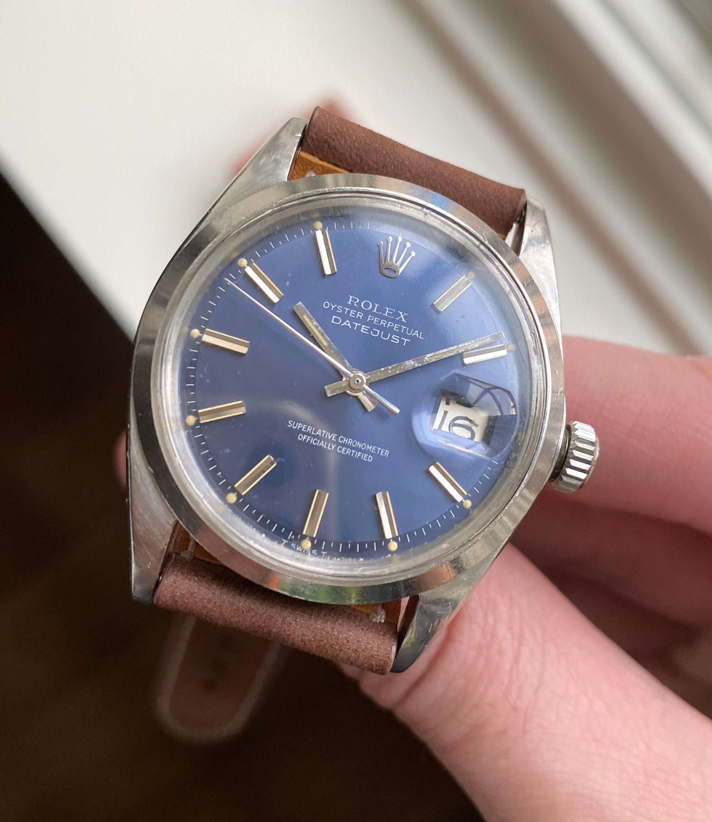 Rolex Datejust ref. 1600 — Blue Dial