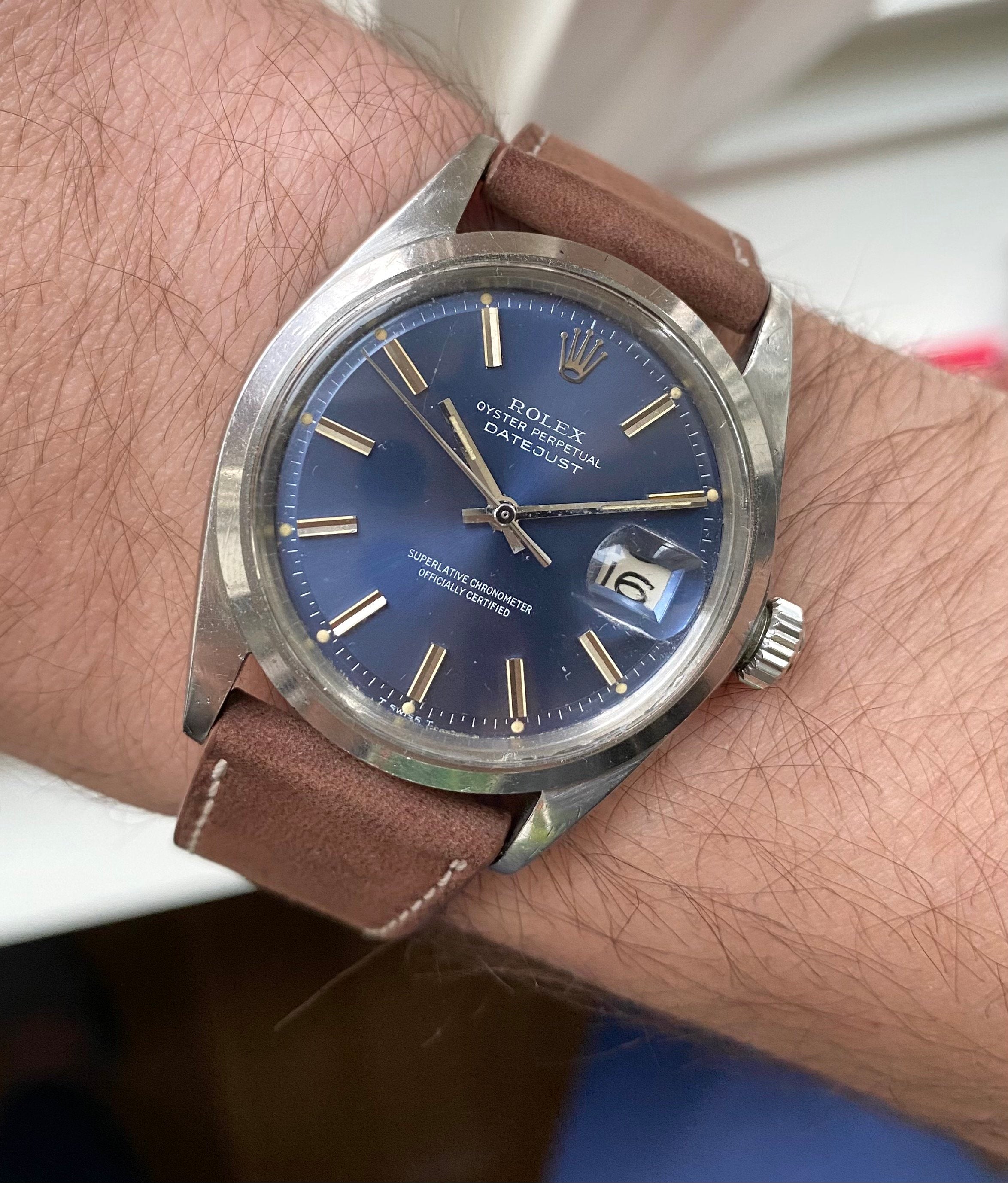 Rolex Datejust ref. 1600 — Blue Dial