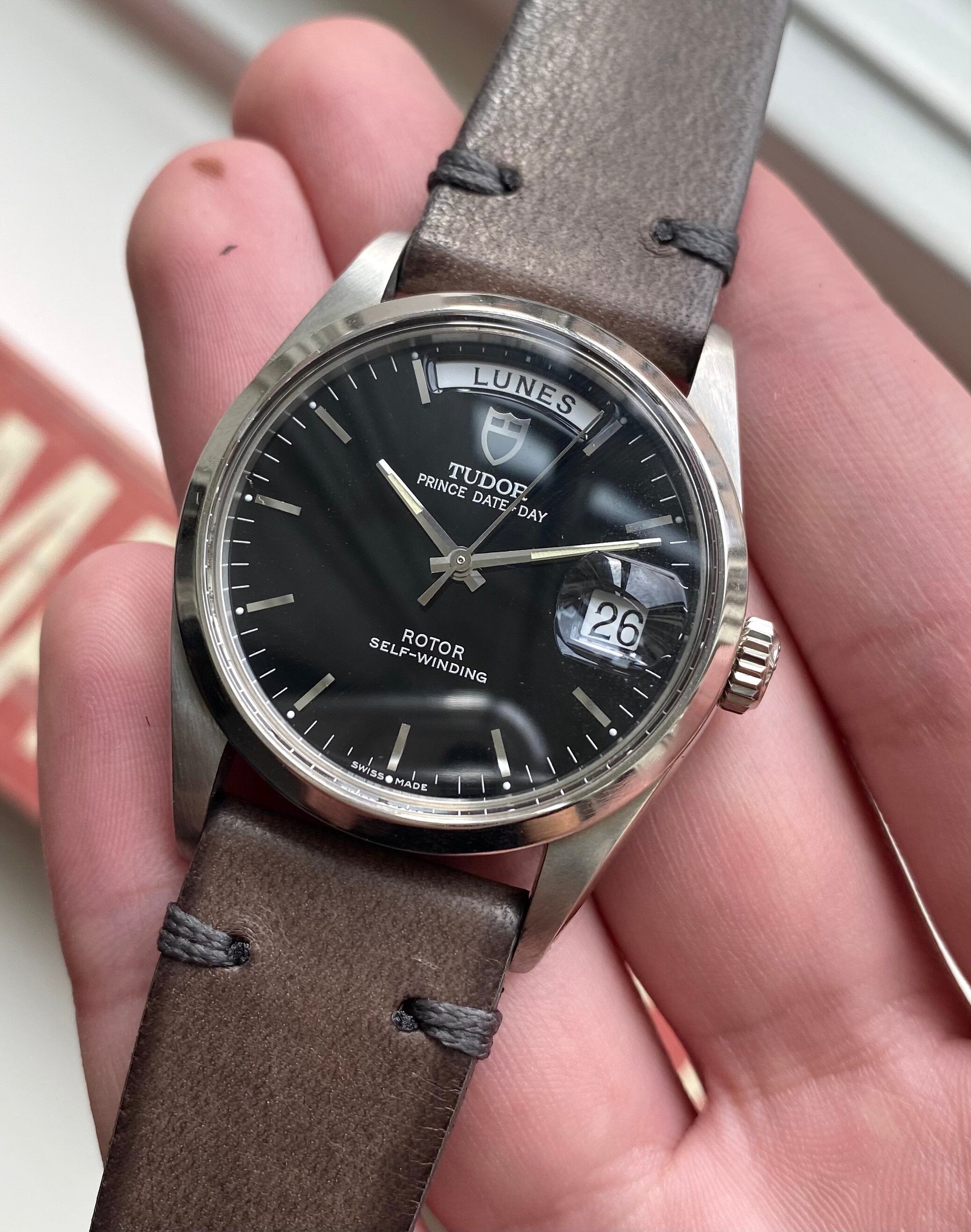 Tudor Date-day — Black Dial with Service Papers