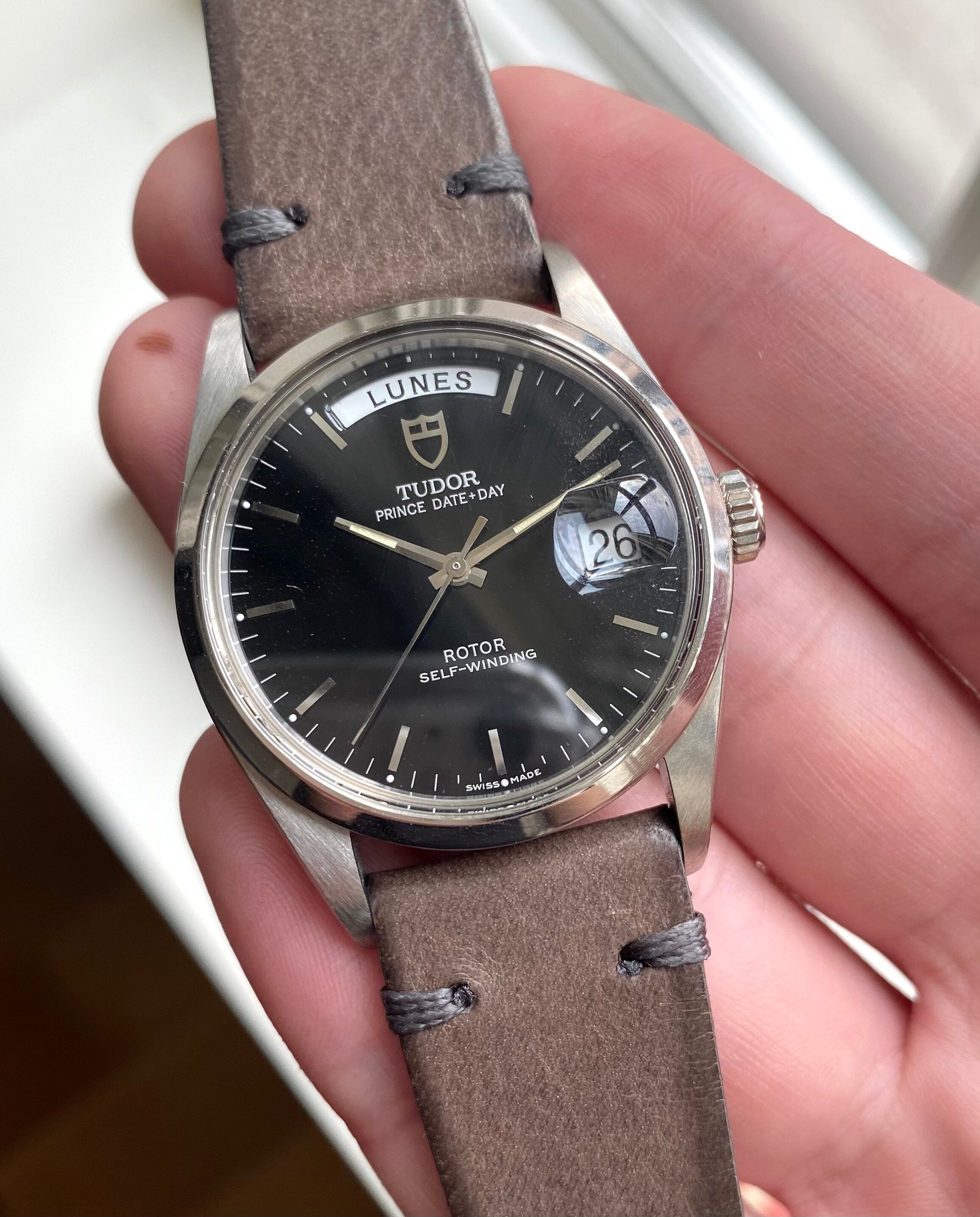 Tudor Date-day — Black Dial with Service Papers