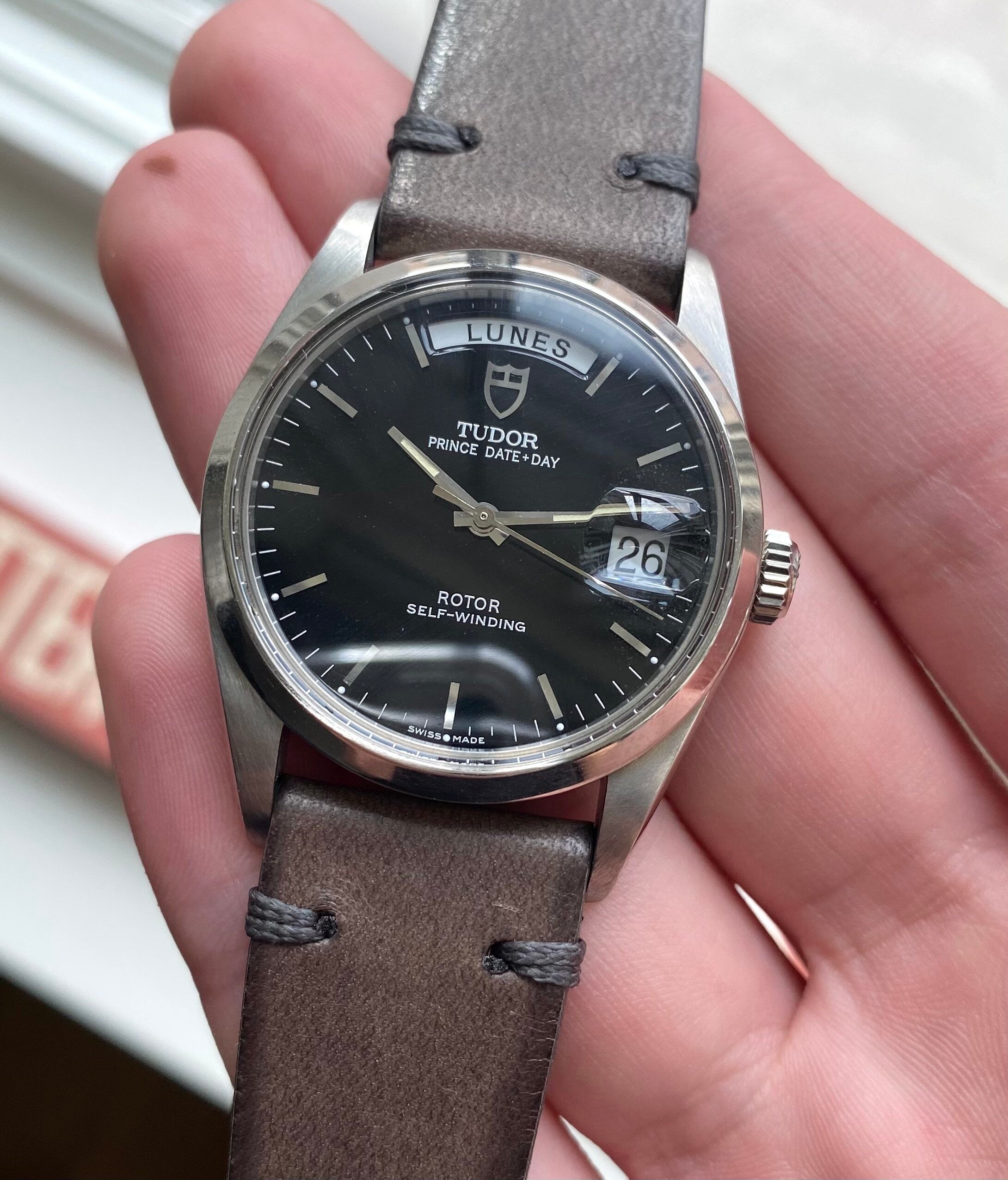 Tudor Date-day — Black Dial with Service Papers