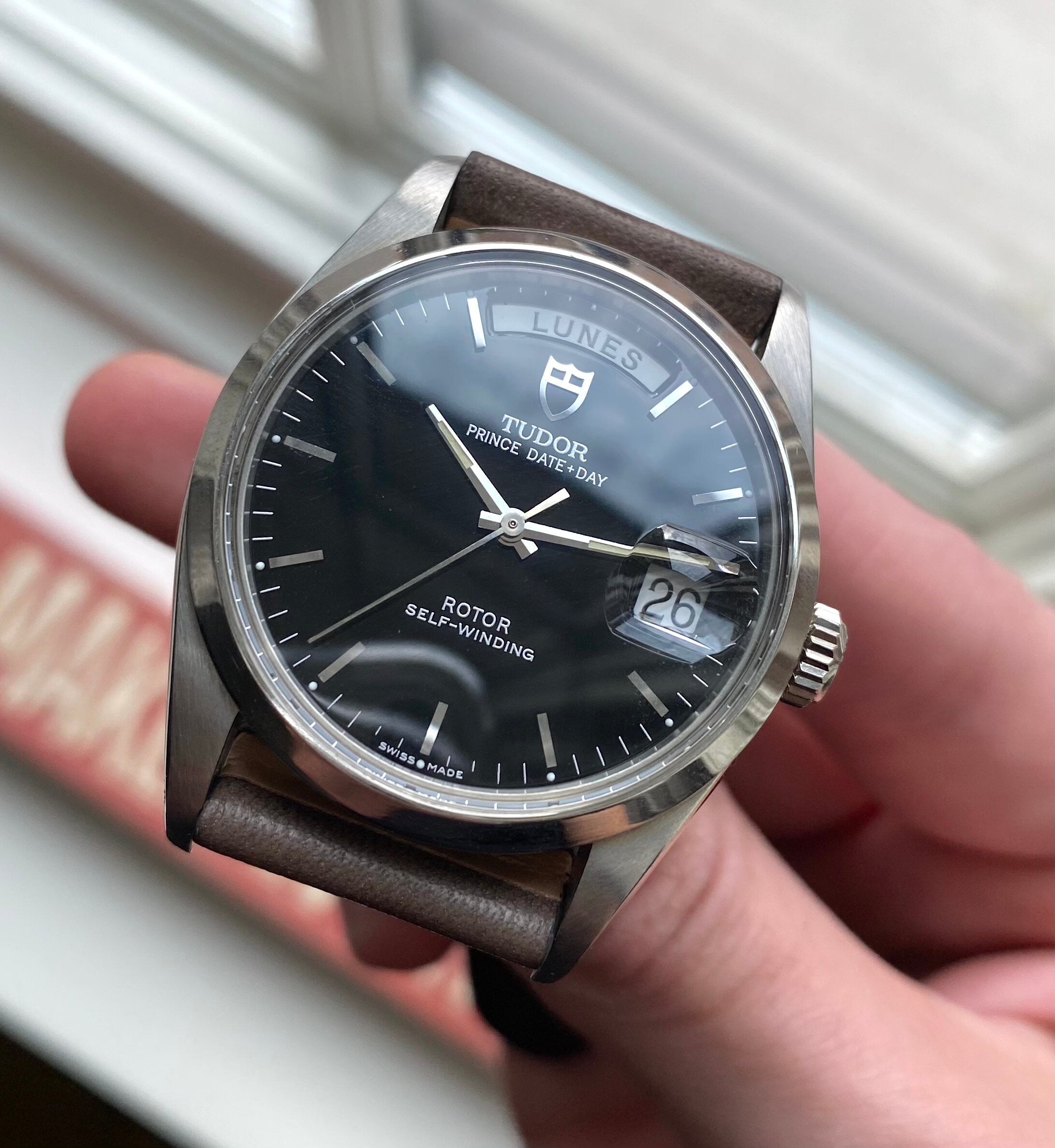 Tudor Date-day — Black Dial with Service Papers