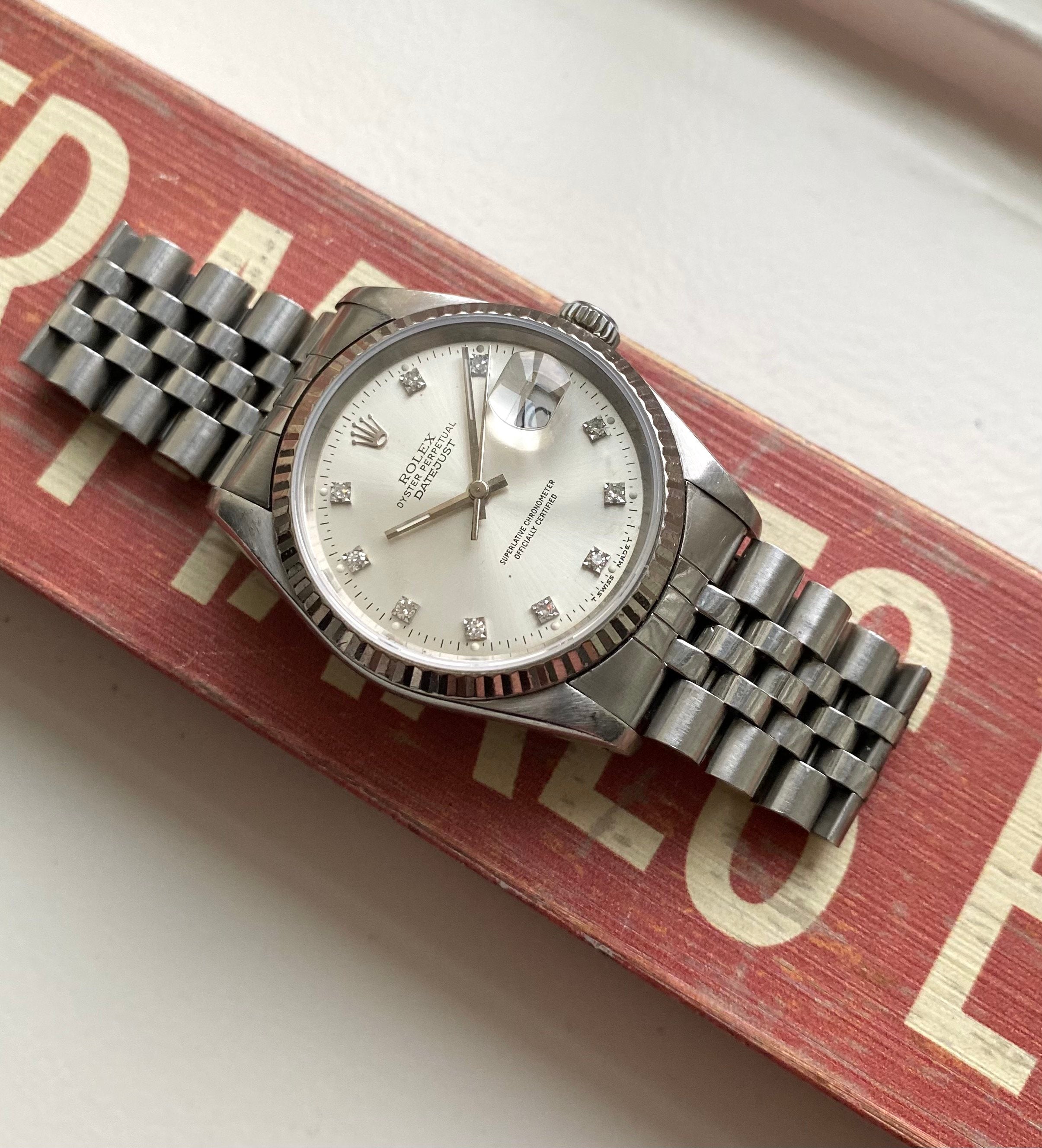 Rolex Datejust ref. 16234G — Diamond Dial