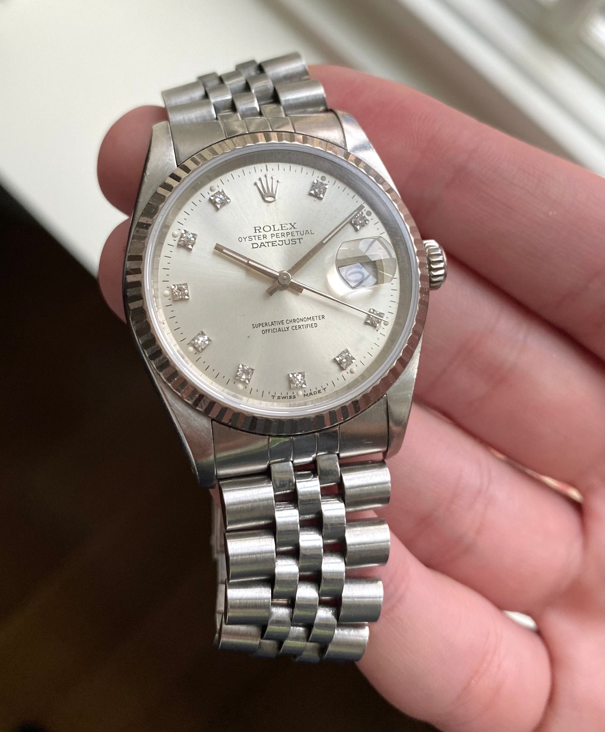 Rolex Datejust ref. 16234G — Diamond Dial