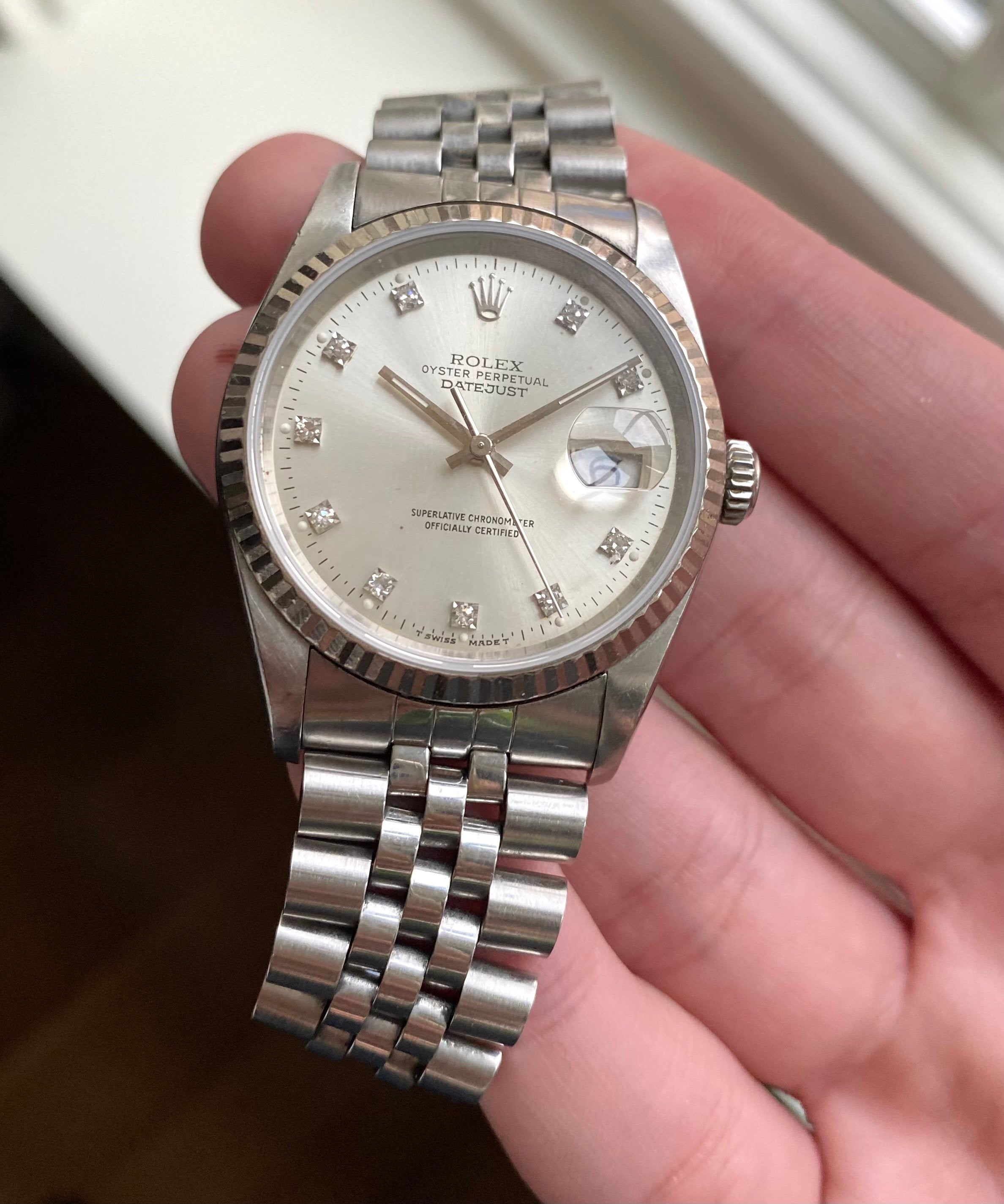 Rolex Datejust ref. 16234G — Diamond Dial