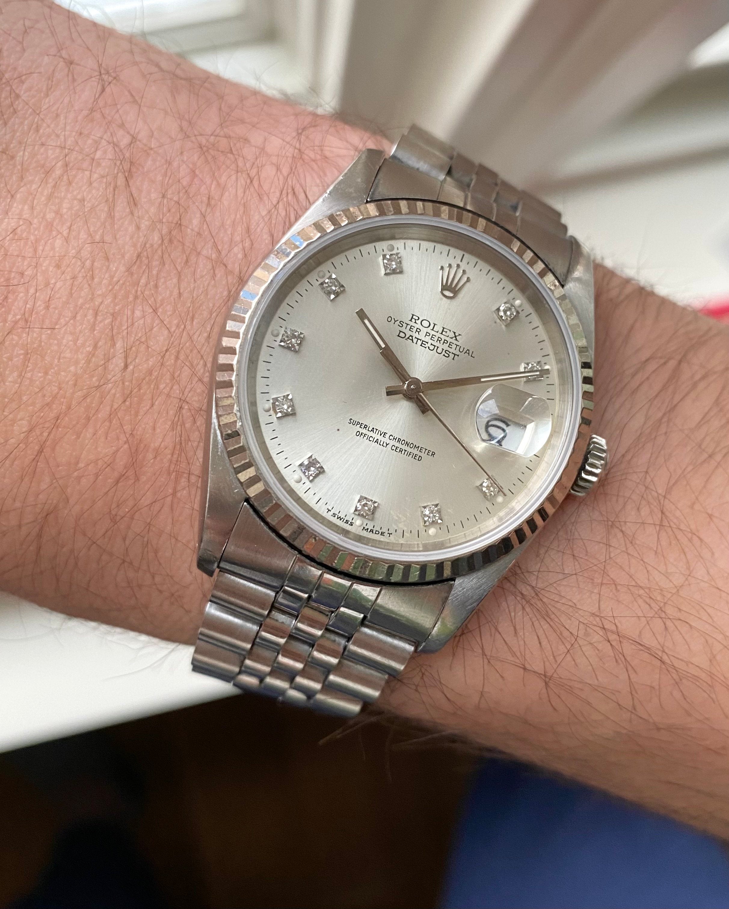 Rolex Datejust ref. 16234G — Diamond Dial