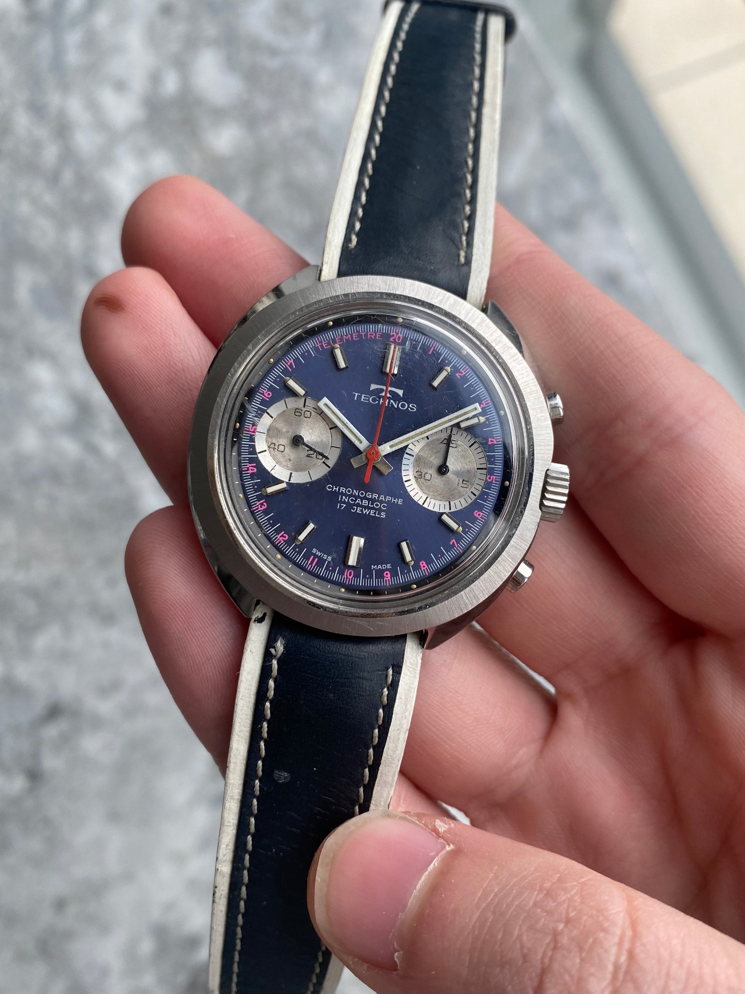 Technos Chronograph - Purple Dial.