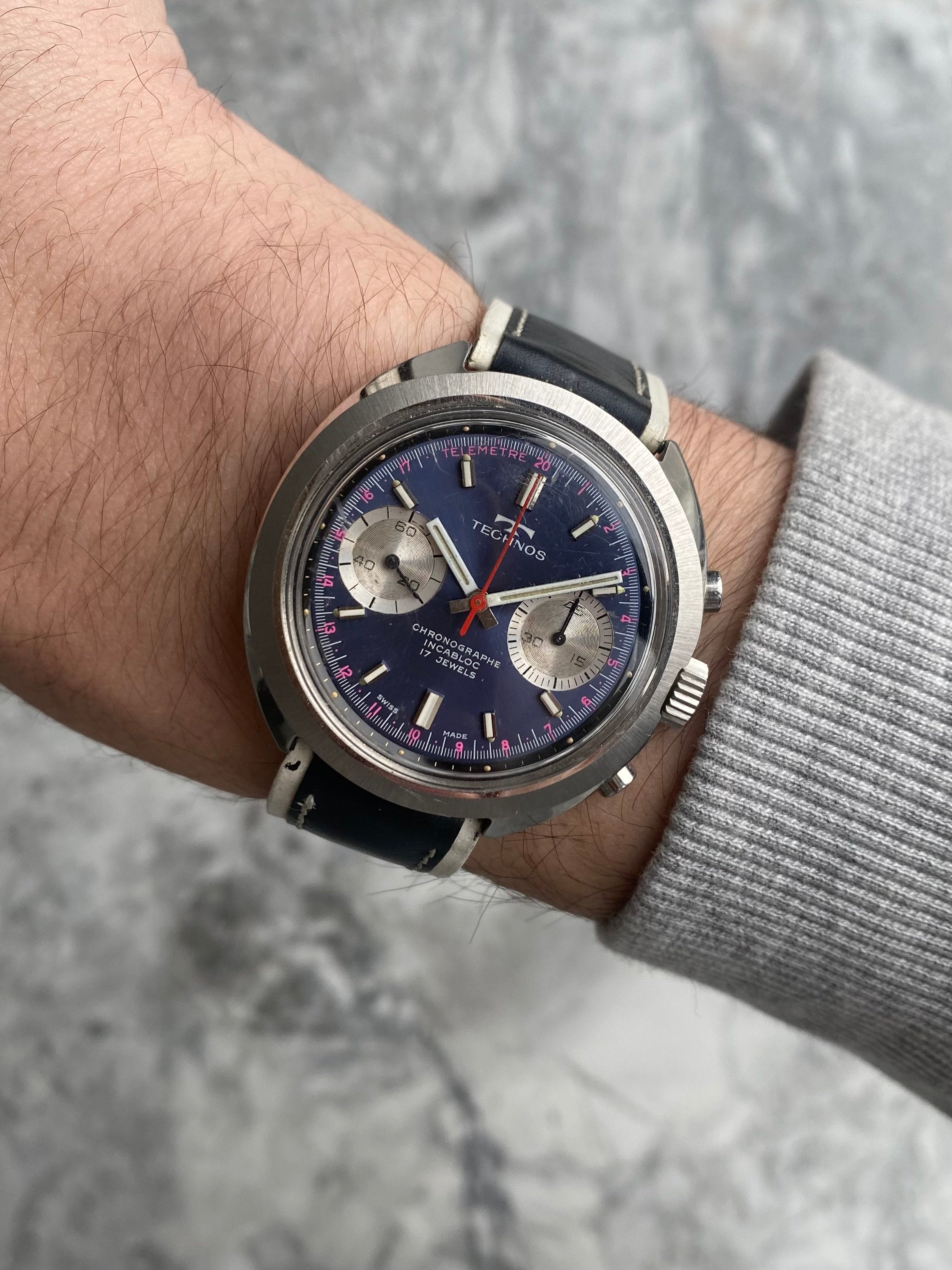 Technos Chronograph - Purple Dial.