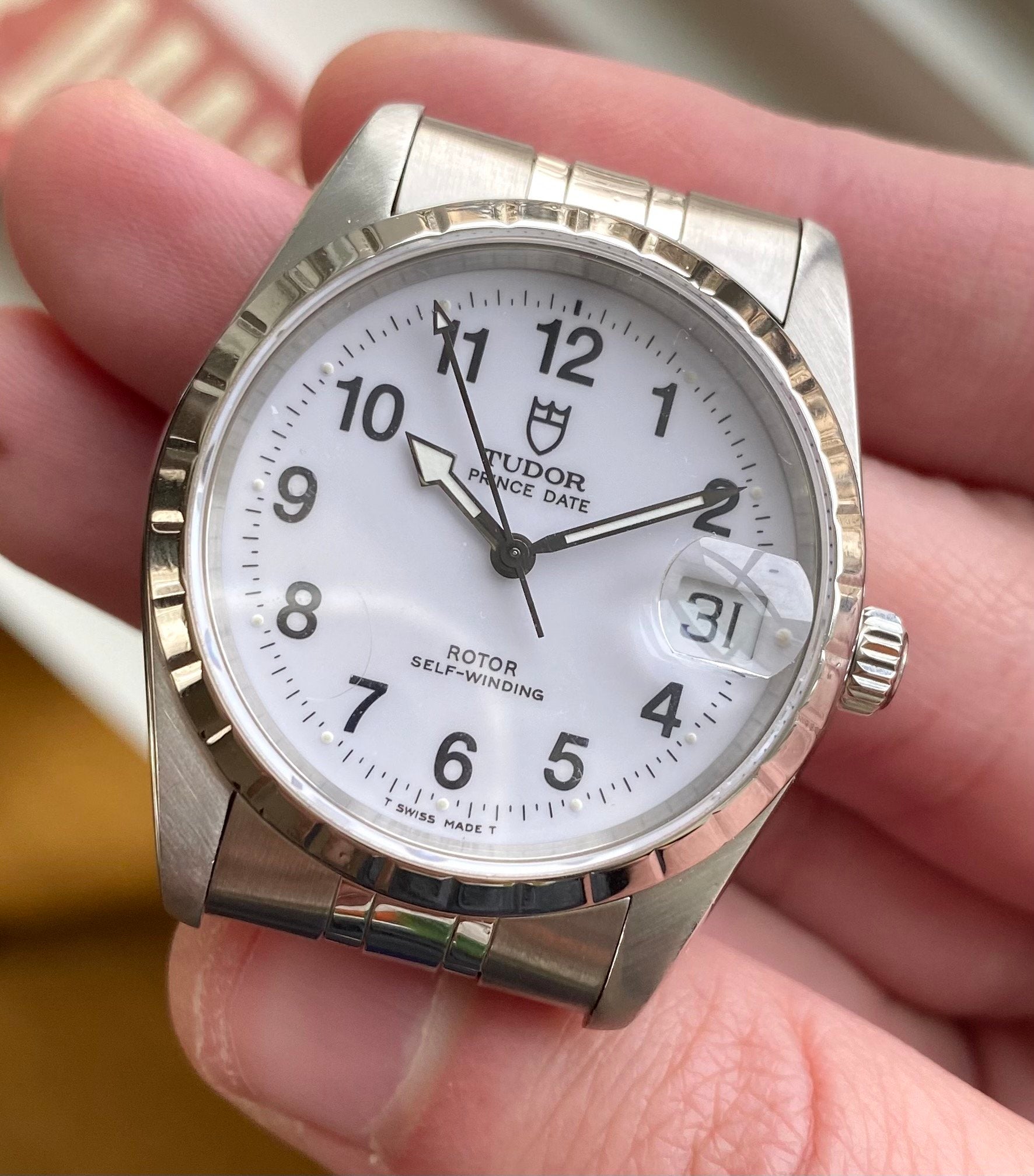 Tudor Prince Date ref. 74020 — White Arabic Dial