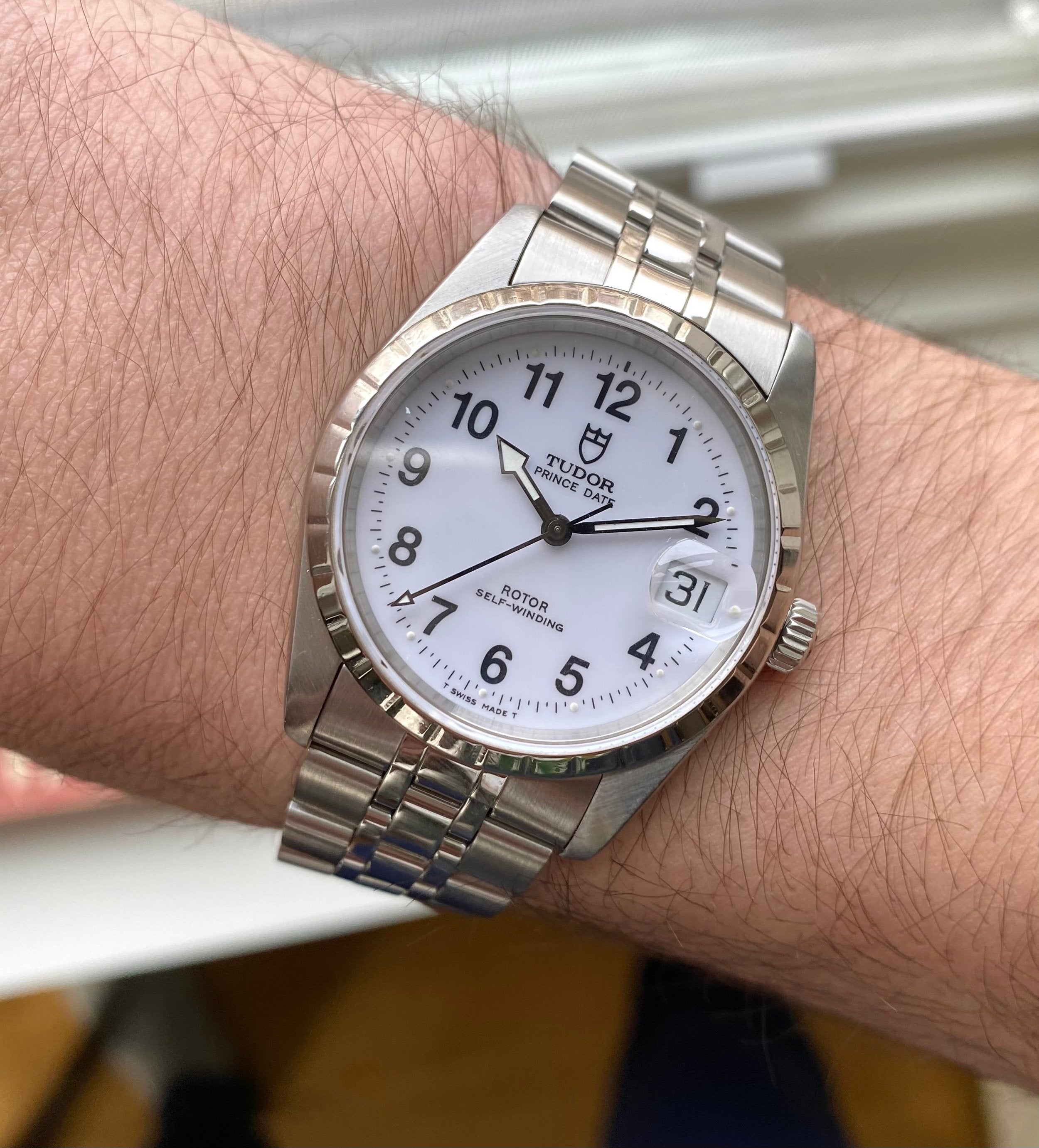 Tudor Prince Date ref. 74020 — White Arabic Dial