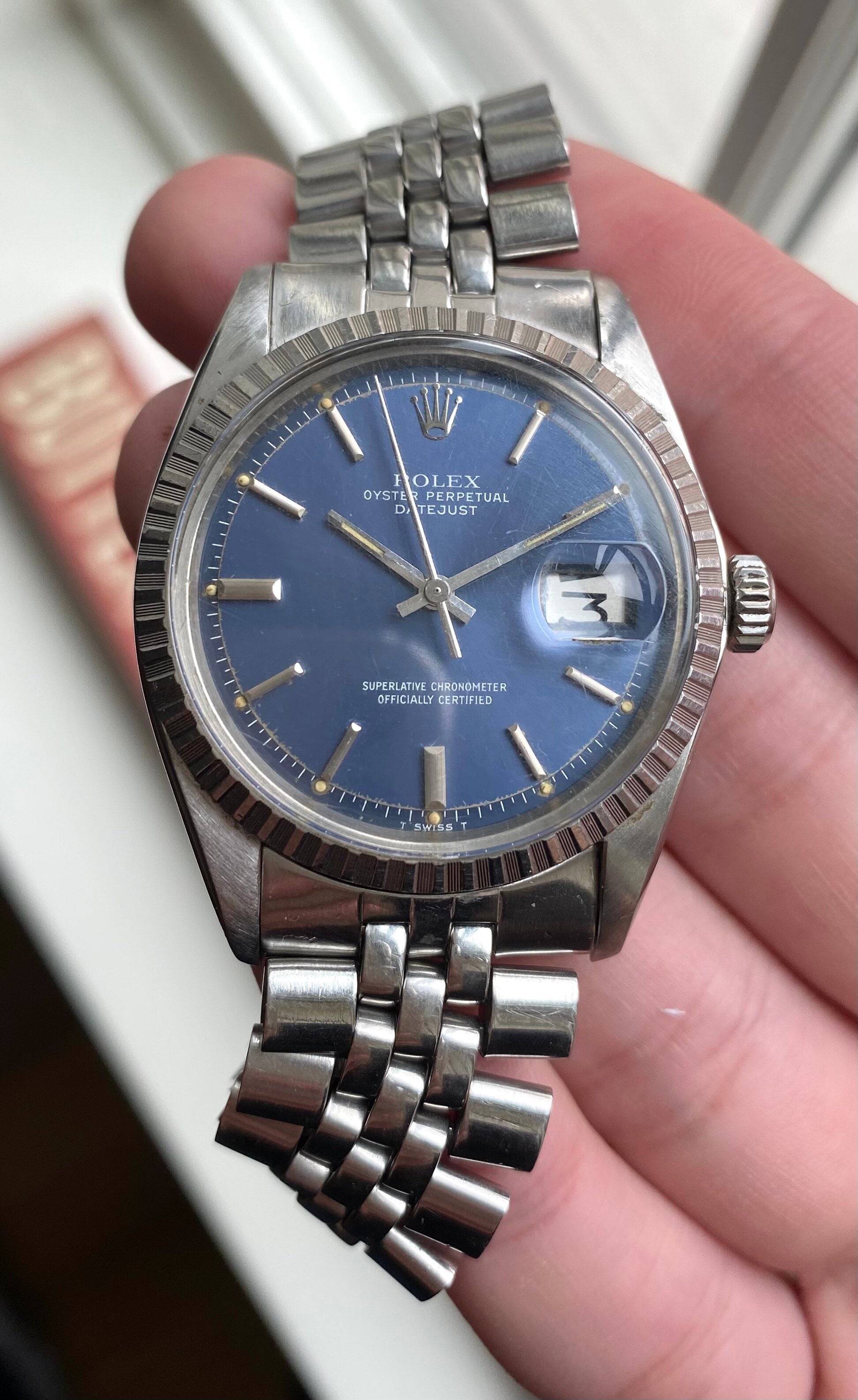 Rolex Datejust ref. 1603 — Blue Dial