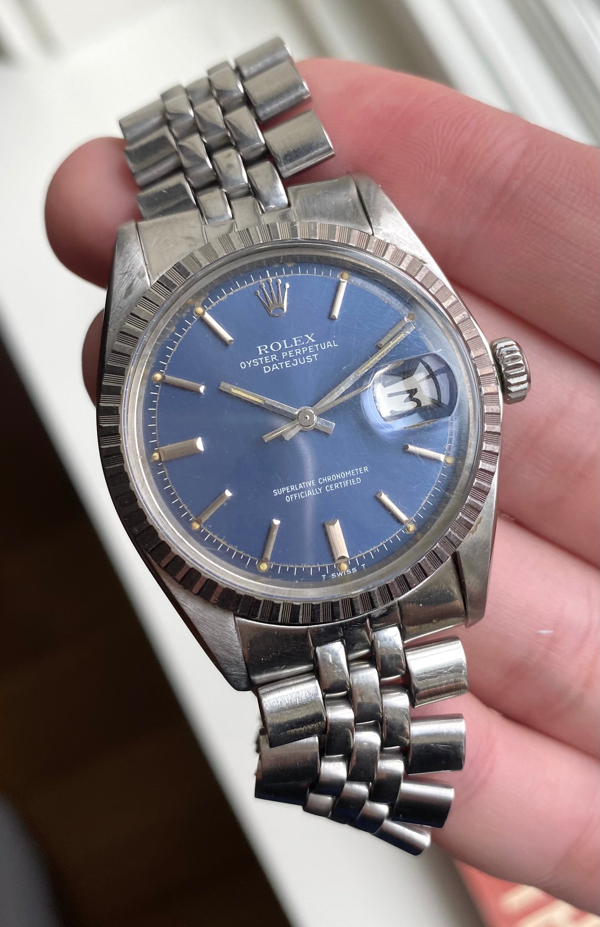 Rolex Datejust ref. 1603 — Blue Dial