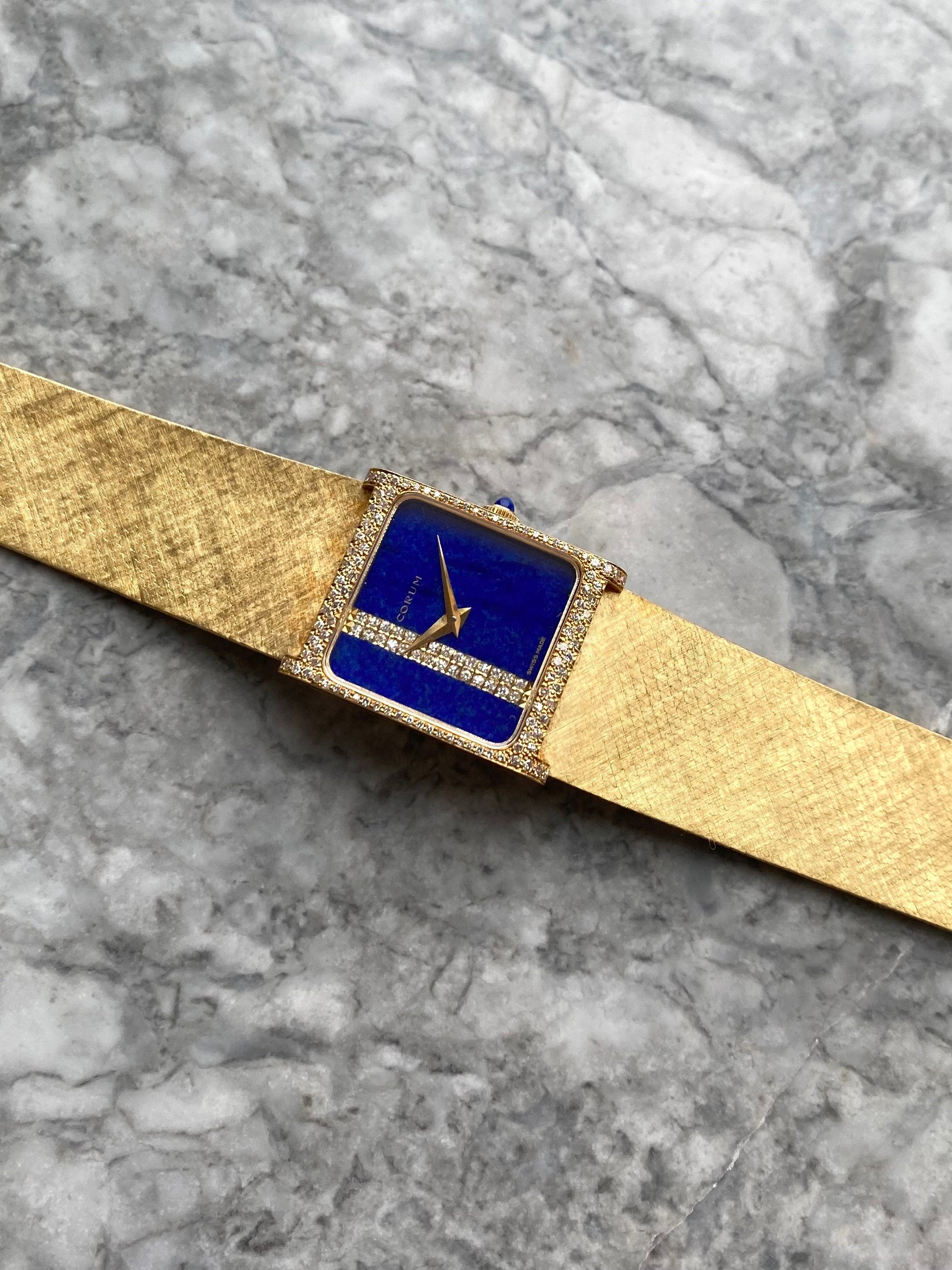 Corum 18K Yeloow Gold - Lapis and Diamond Dial.