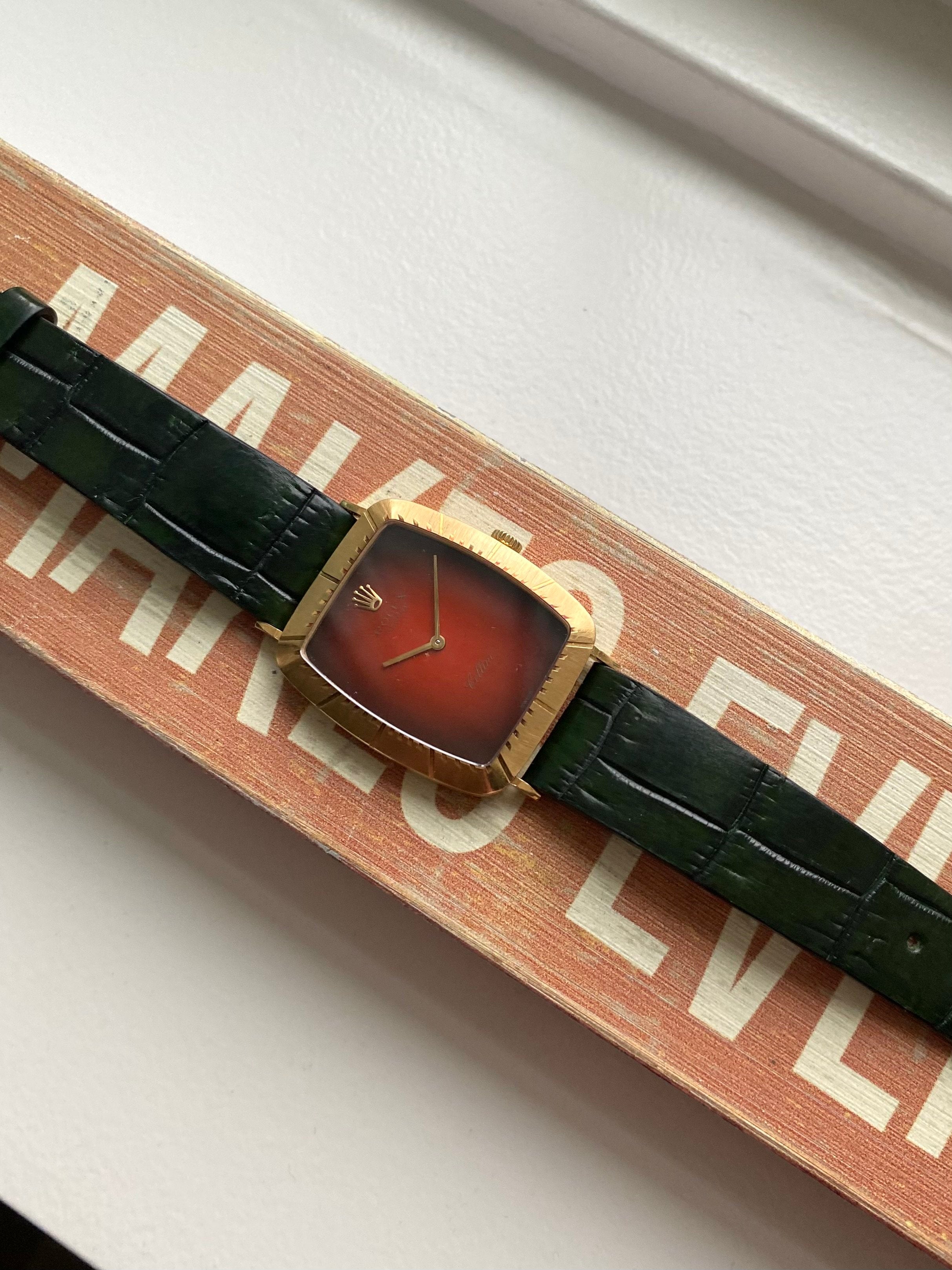 Rolex Cellini 18K Gold- Red Vignette