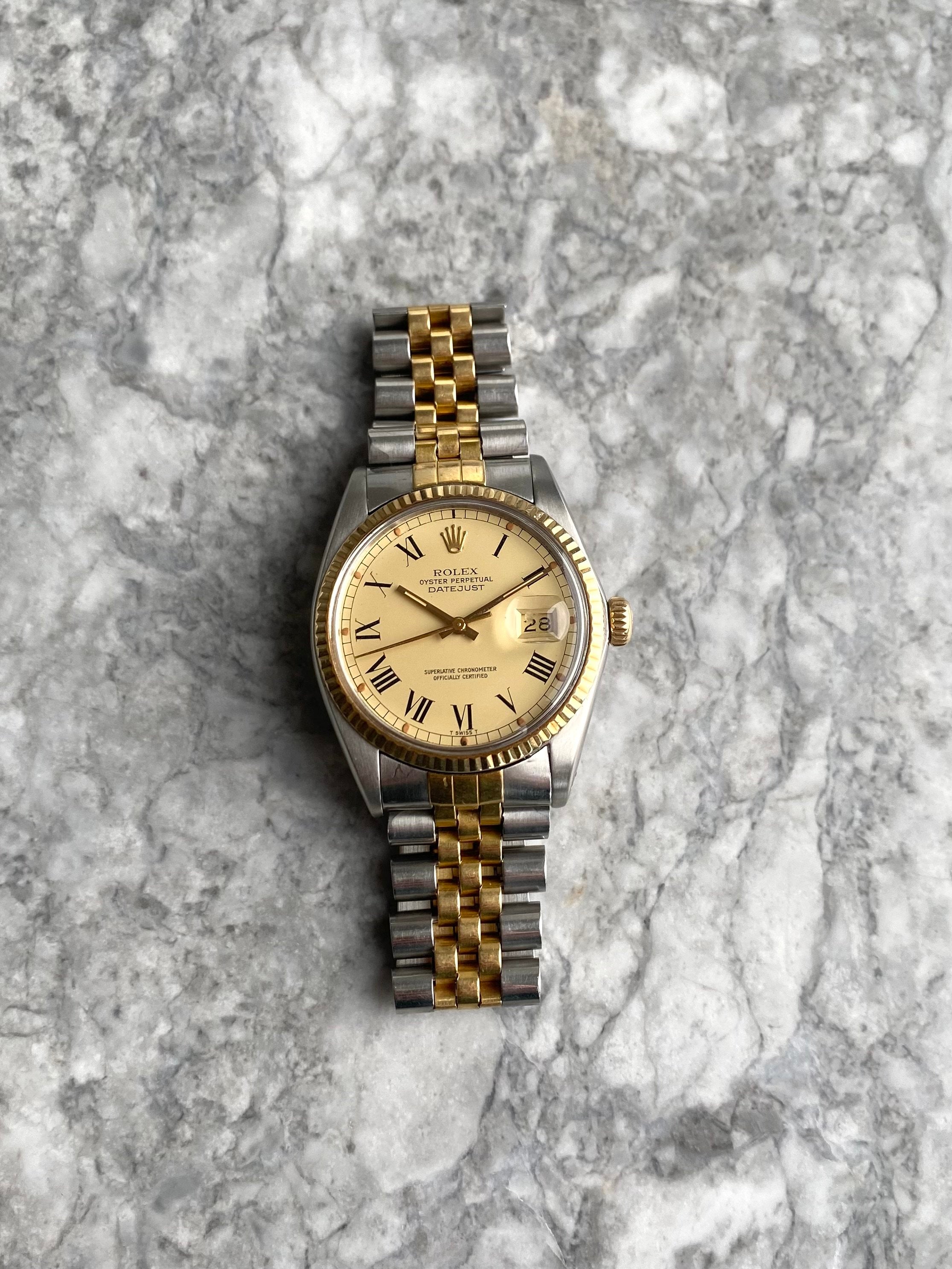 Rolex Datejust 16013 - Two Tone Buckley Dial.