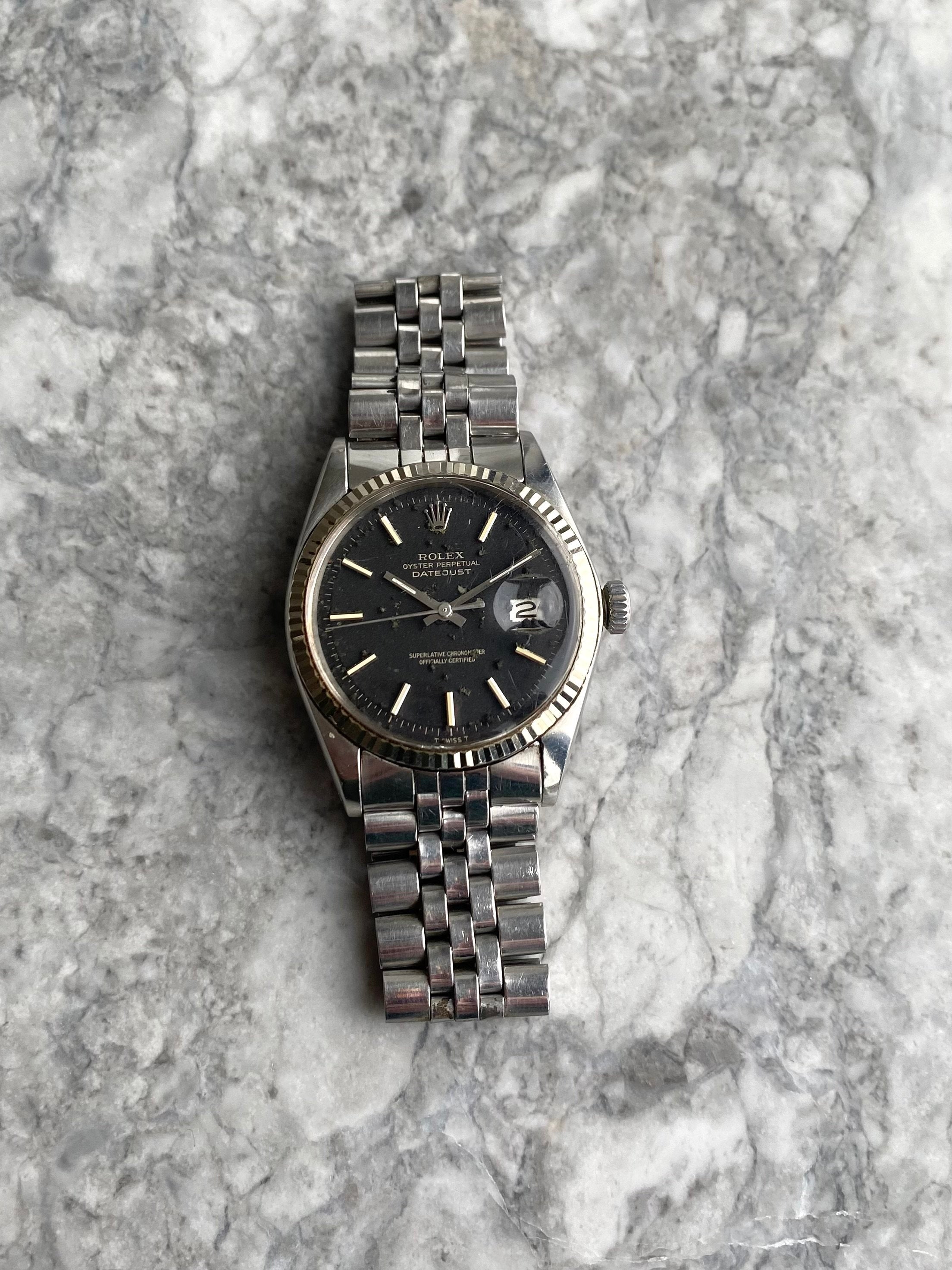 Rolex Datejust 1601 - Matte Black Dial.