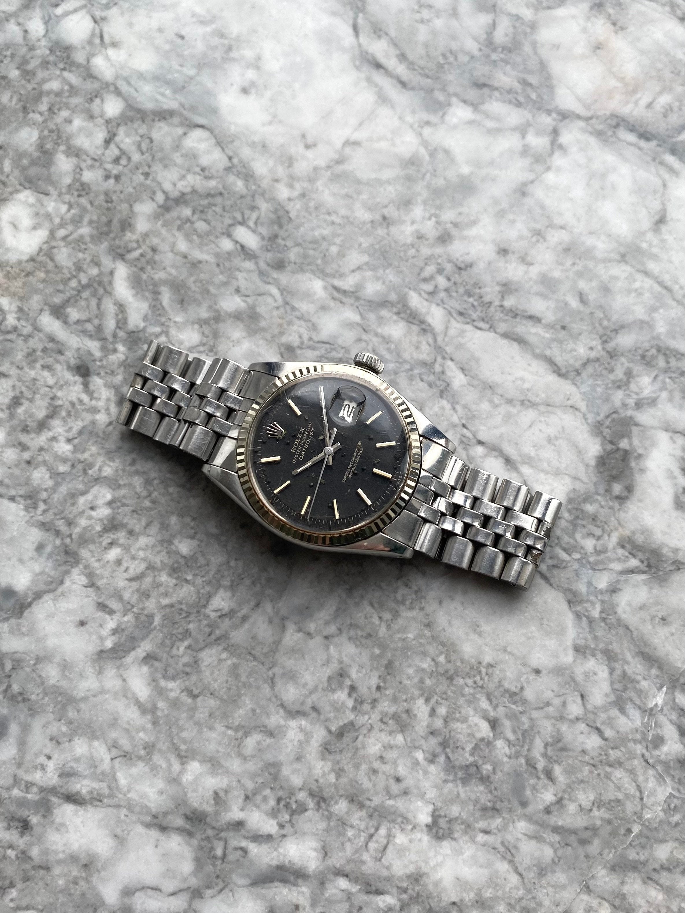 Rolex Datejust 1601 - Matte Black Dial.