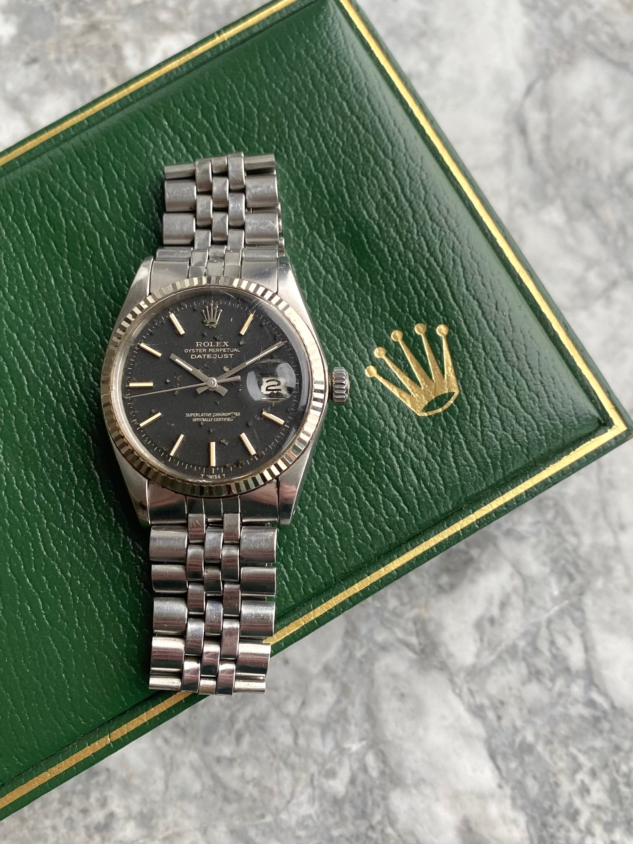 Rolex Datejust 1601 - Matte Black Dial.