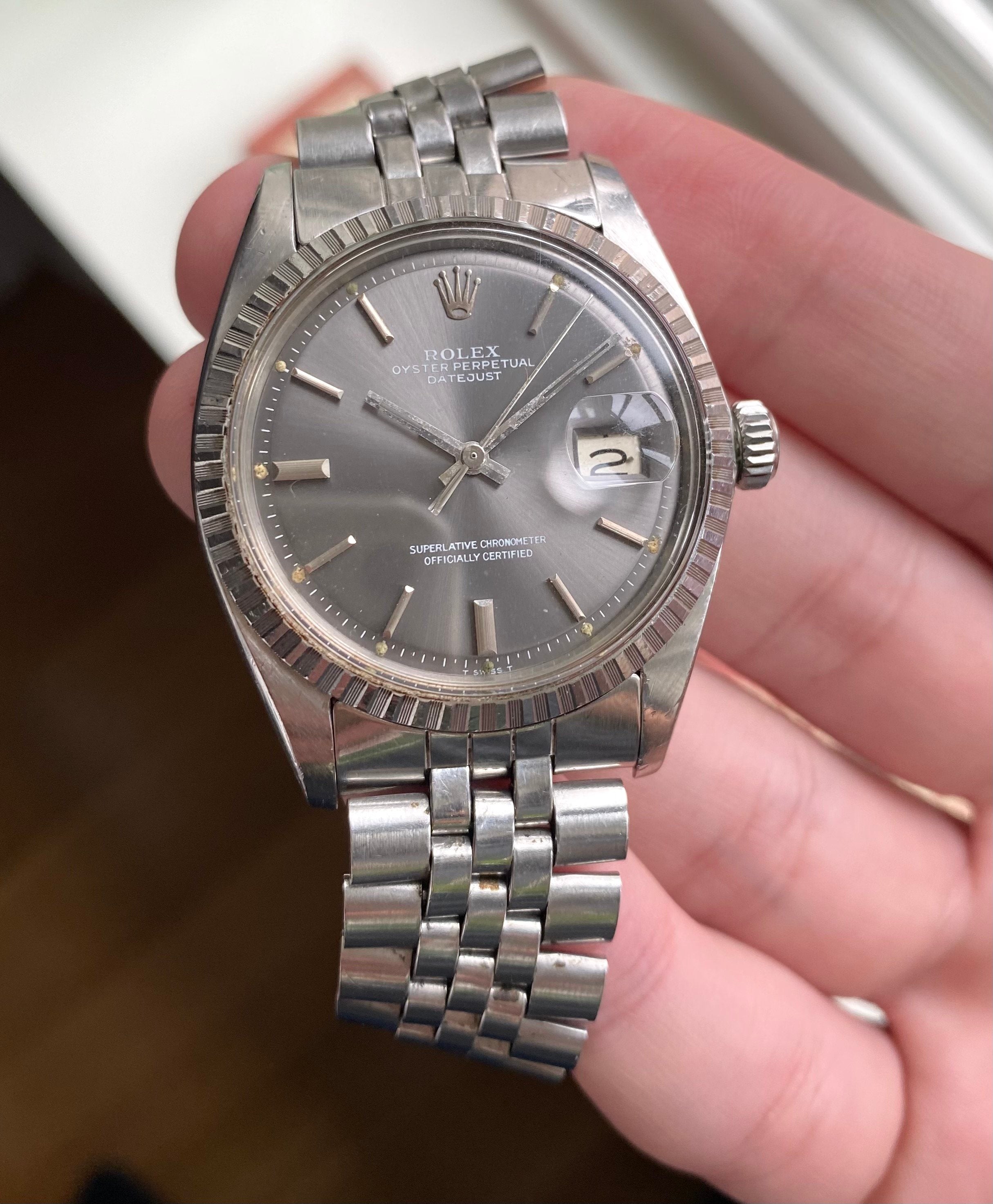 Rolex Datejust ref. 1603 — Grey Dial