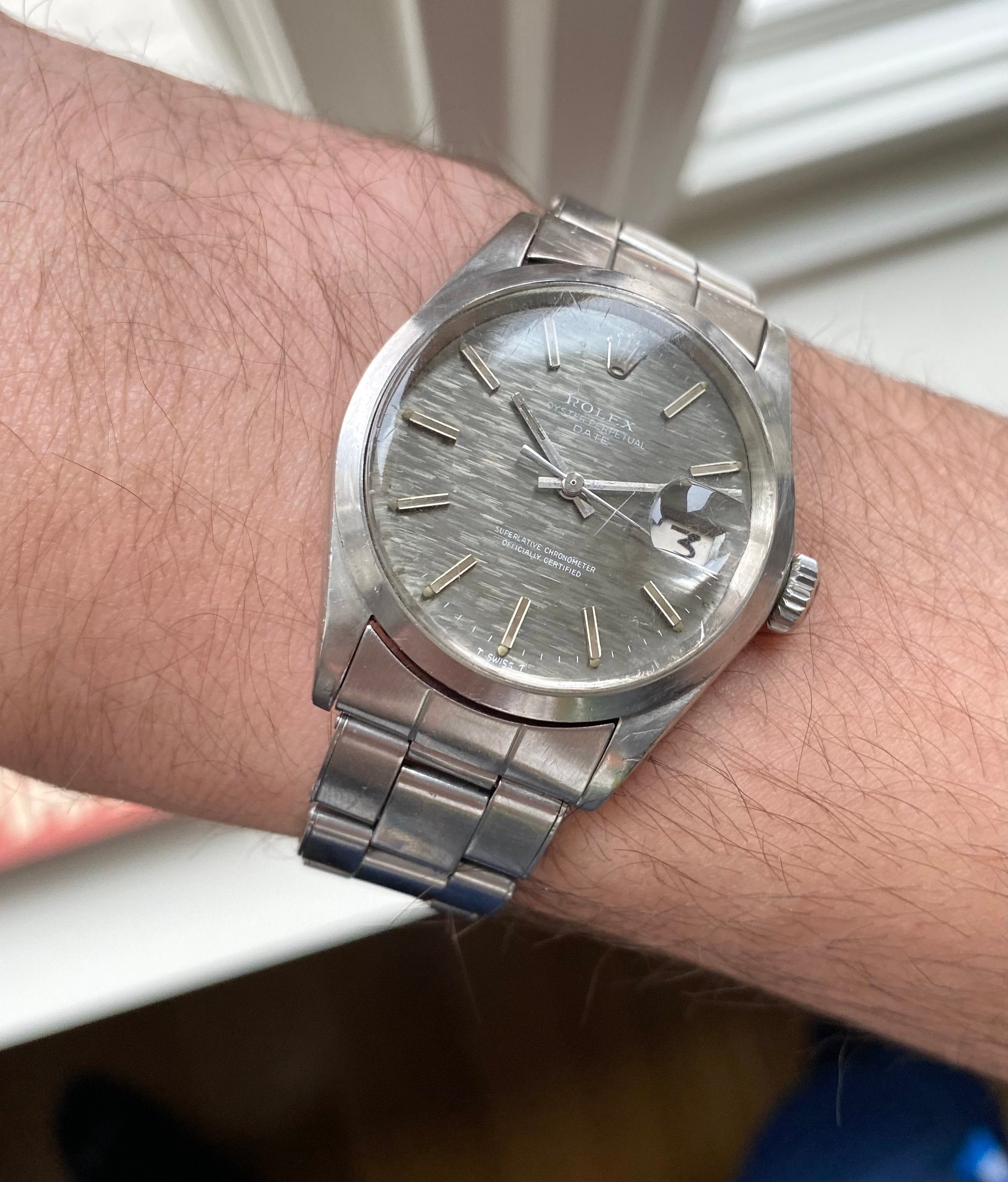 Rolex Oysterperpetual ref. 1500 — Grey Mosaic Dial